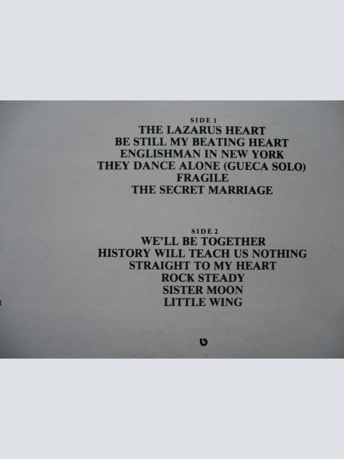 Vinyl / Sting - ...Nothing Like The Sun