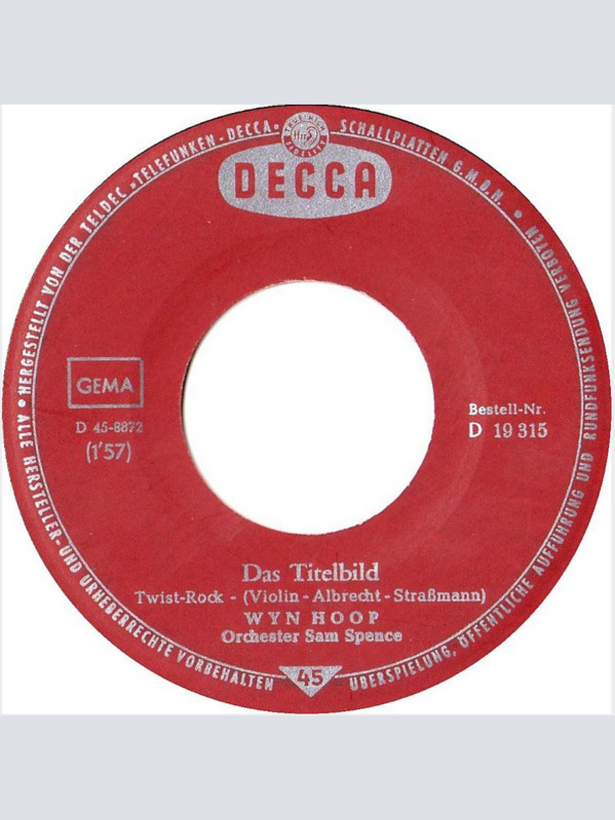 Vinyl / Wyn Hoop - Gitarre D'amour / Das Titelbild