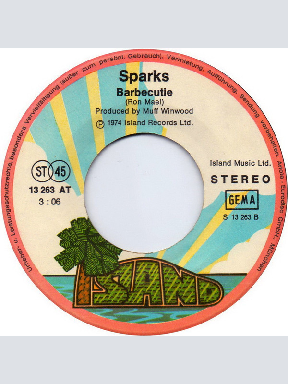 Vinyl / Sparks - This Town Ain't Big Enough For Both Of Us