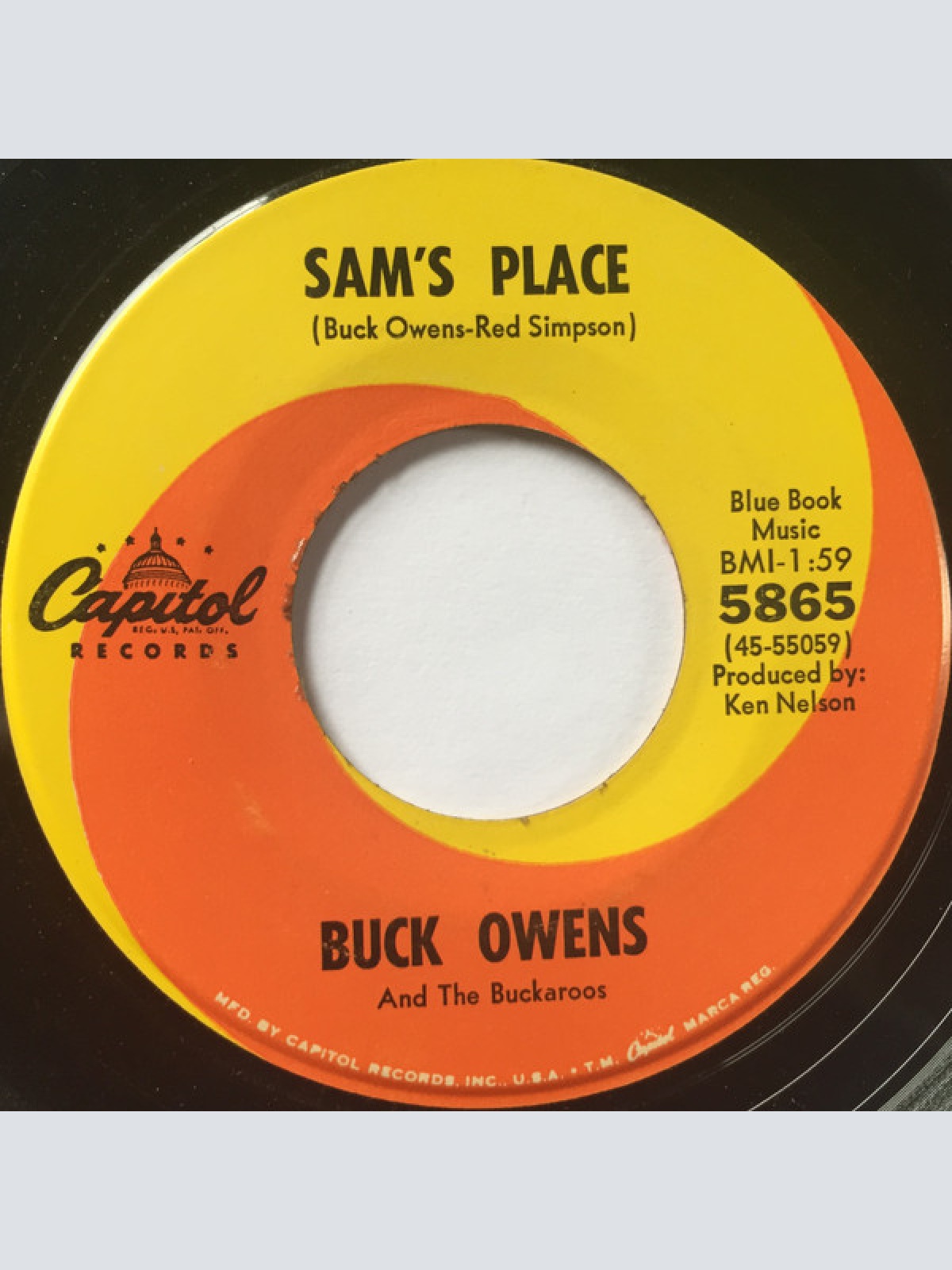 Vinyl / Buck Owens And The Buckaroos* - Sam's Place / Don't Ever Tell Me Goodbye