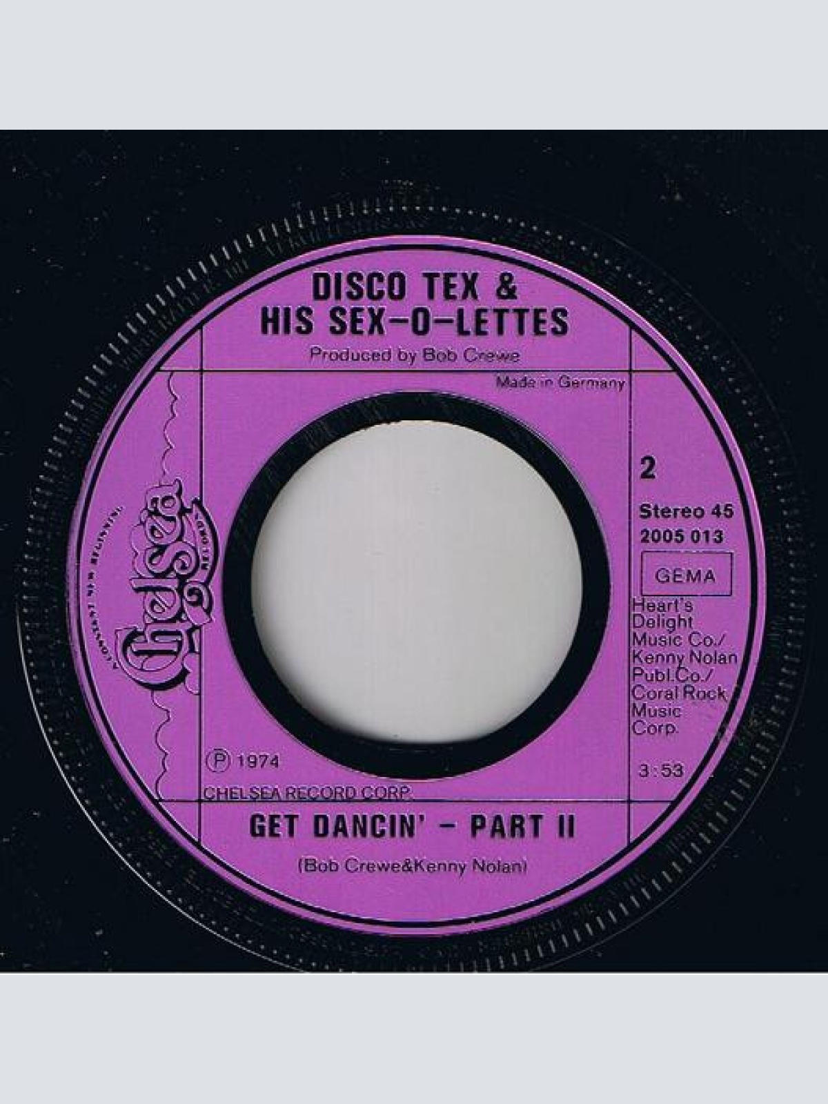 Vinyl / Disco Tex And His Sex-O-Lettes* - Get Dancin' Part 1 & 2