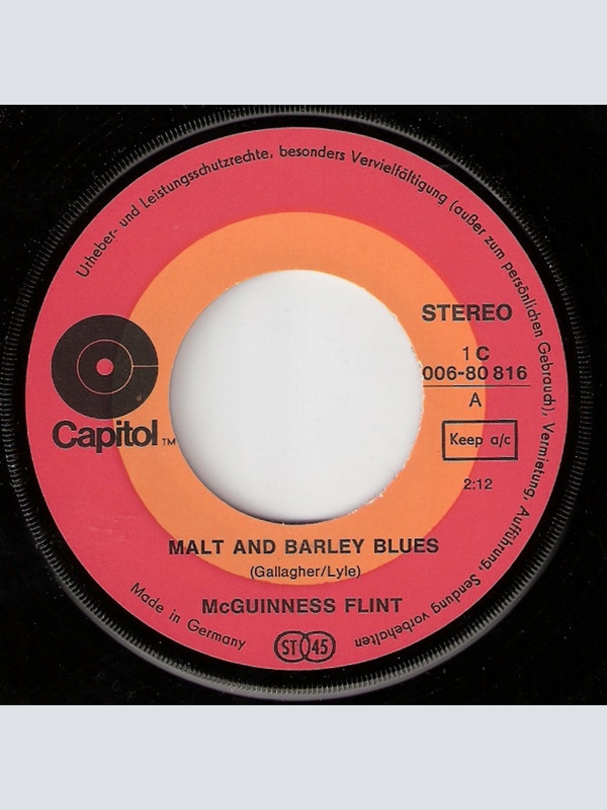 Vinyl / McGuinness Flint - Malt And Barley Blues