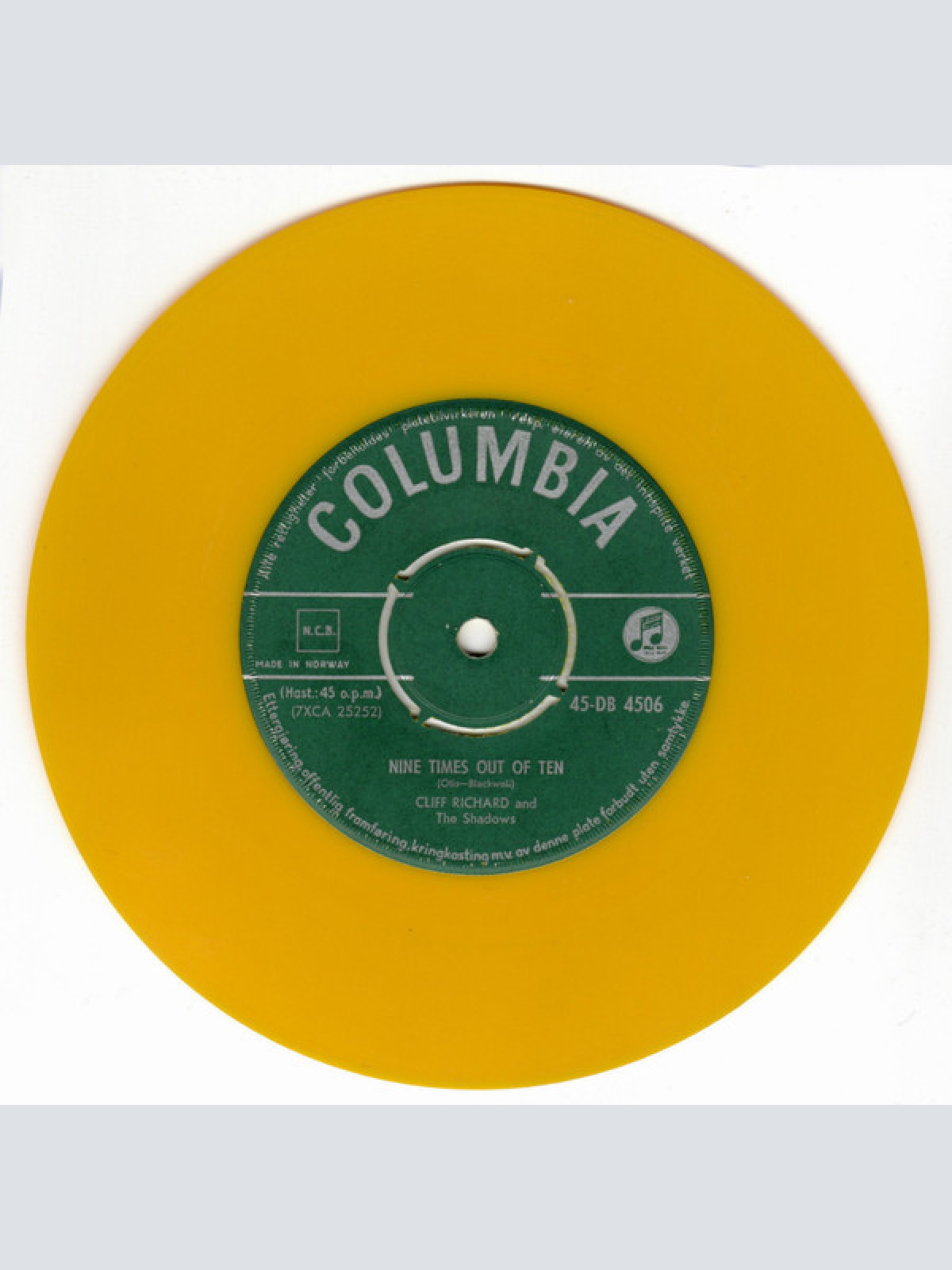 Vinyl / Cliff Richard And The Shadows* - Nine Times Out Of Ten