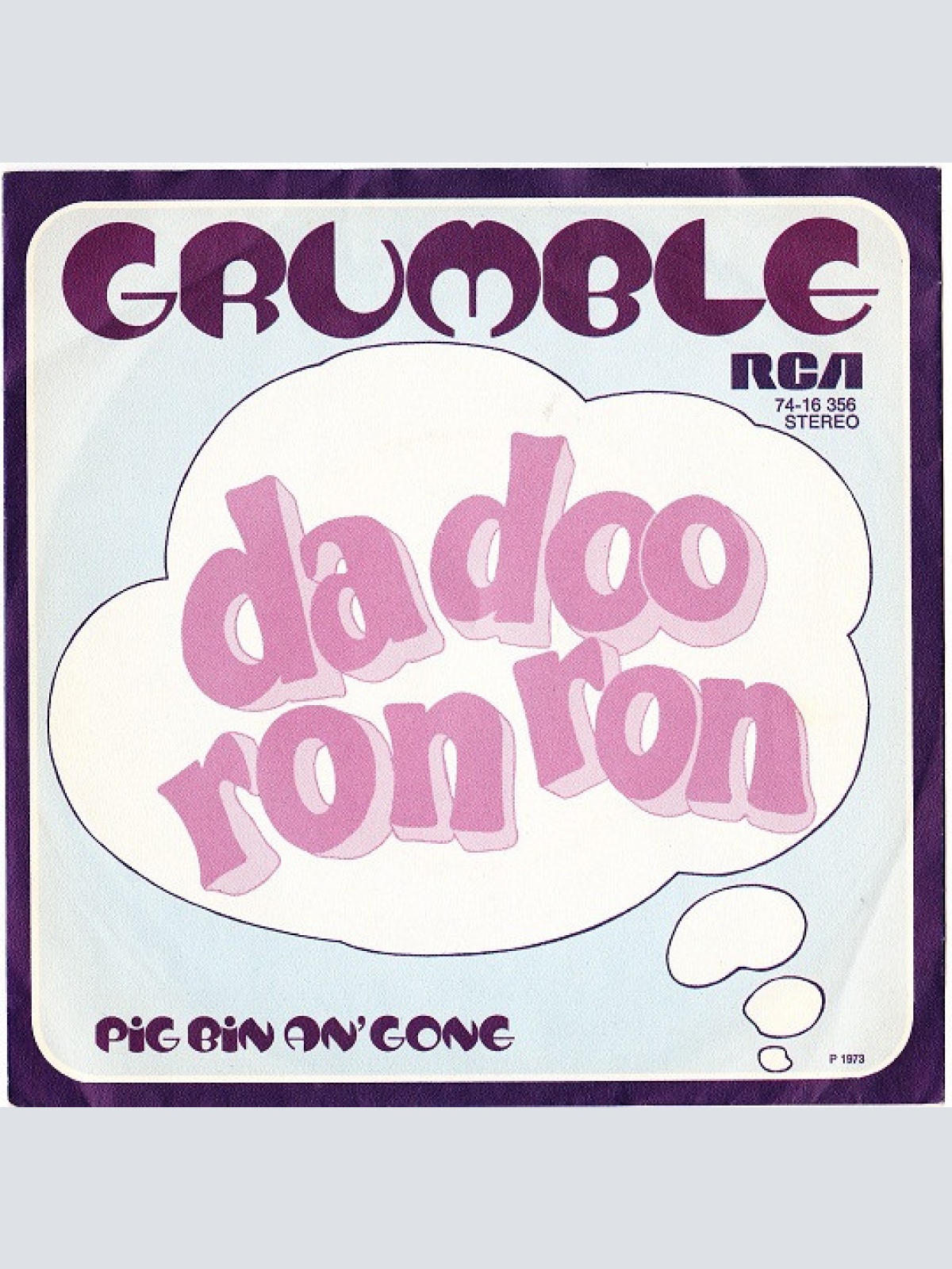 Vinyl / Grumble - Da Doo Ron Ron
