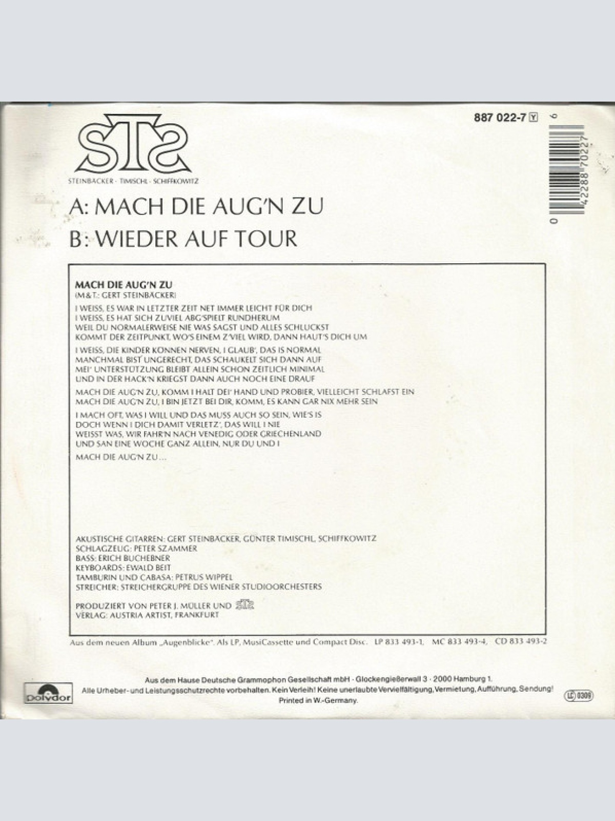 Vinyl / STS (3) - Mach Die Aug'n Zu