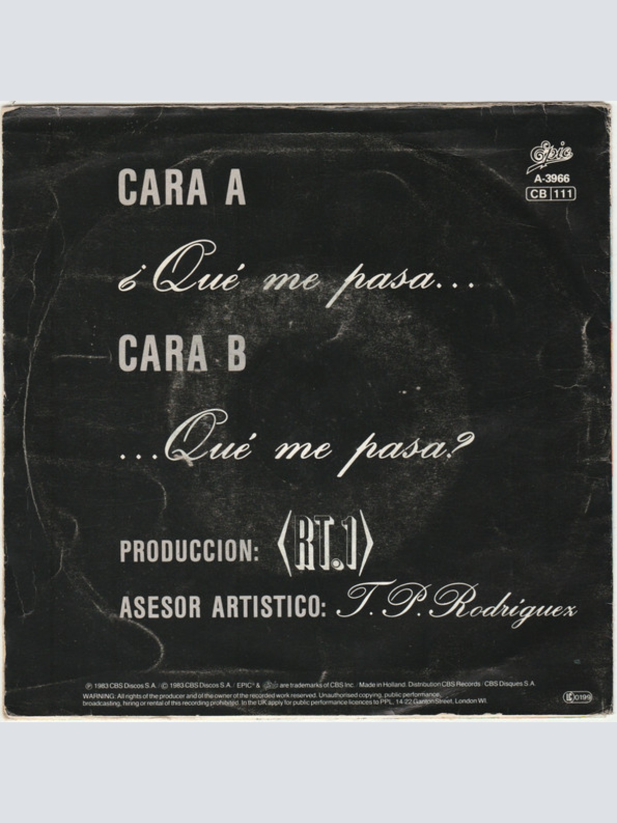 Vinyl / Vicio Latino - ¿Qué Me Pasa, Qué Me Pasa?