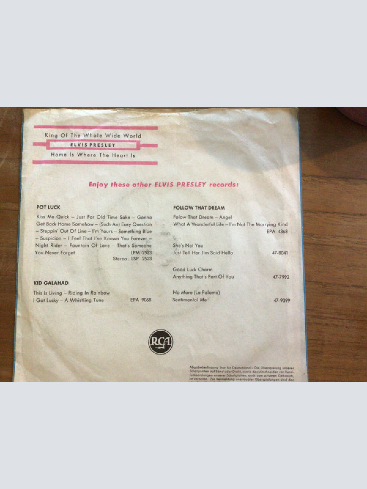 Vinyl / Elvis Presley - King Of The Whole Wide World