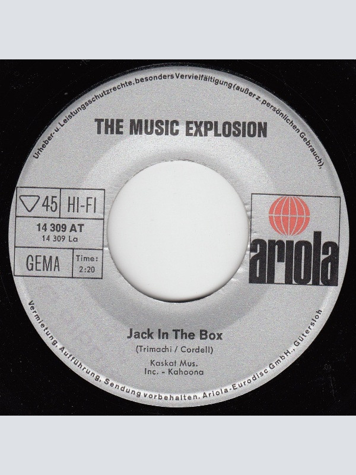 Vinyl / The Music Explosion - Jack In The Box