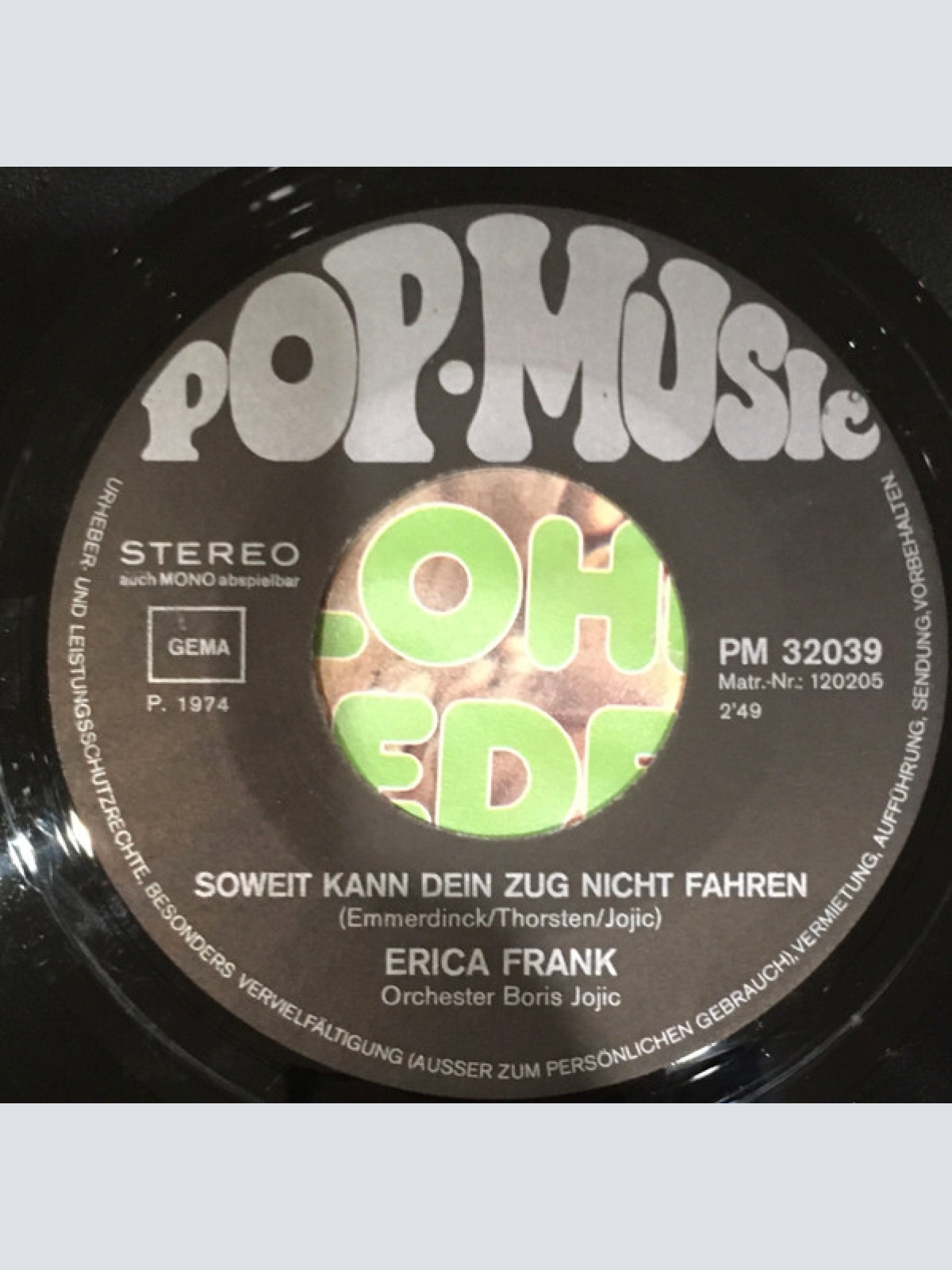 Vinyl / Erica Frank - Es Lohnt Sich Jeden Tag / So Weit kann Dein Zug Nicht Fahren