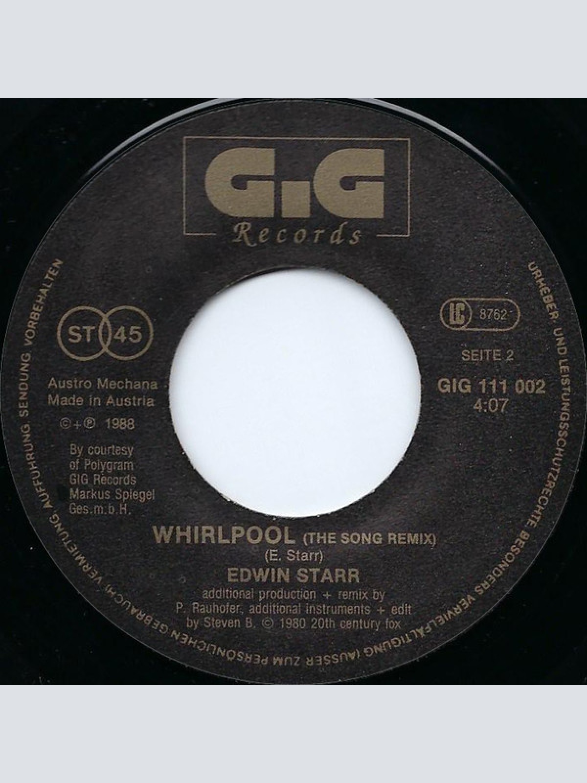 Vinyl / Edwin Starr - Get Up - Whirlpool