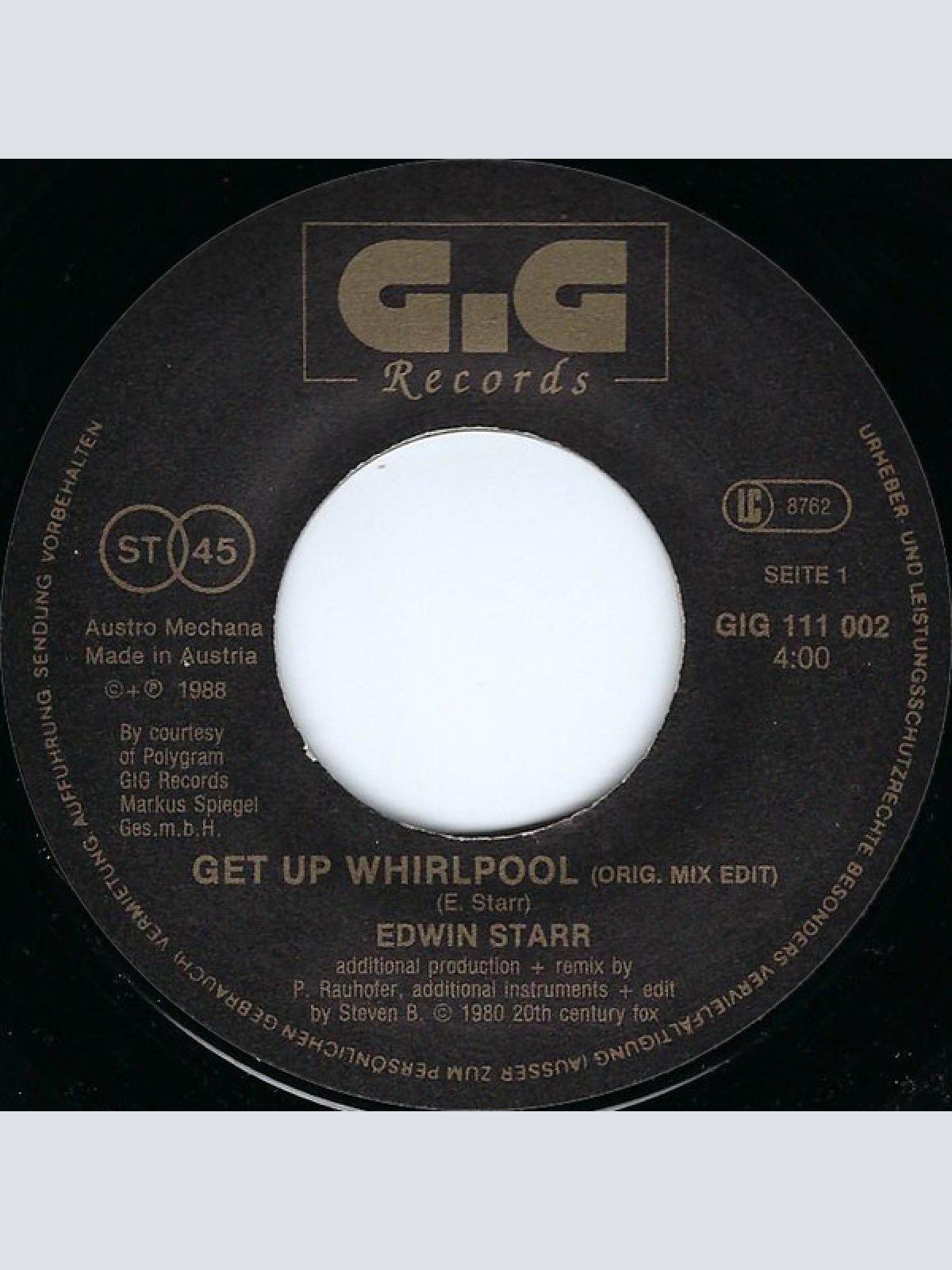 Vinyl / Edwin Starr - Get Up - Whirlpool