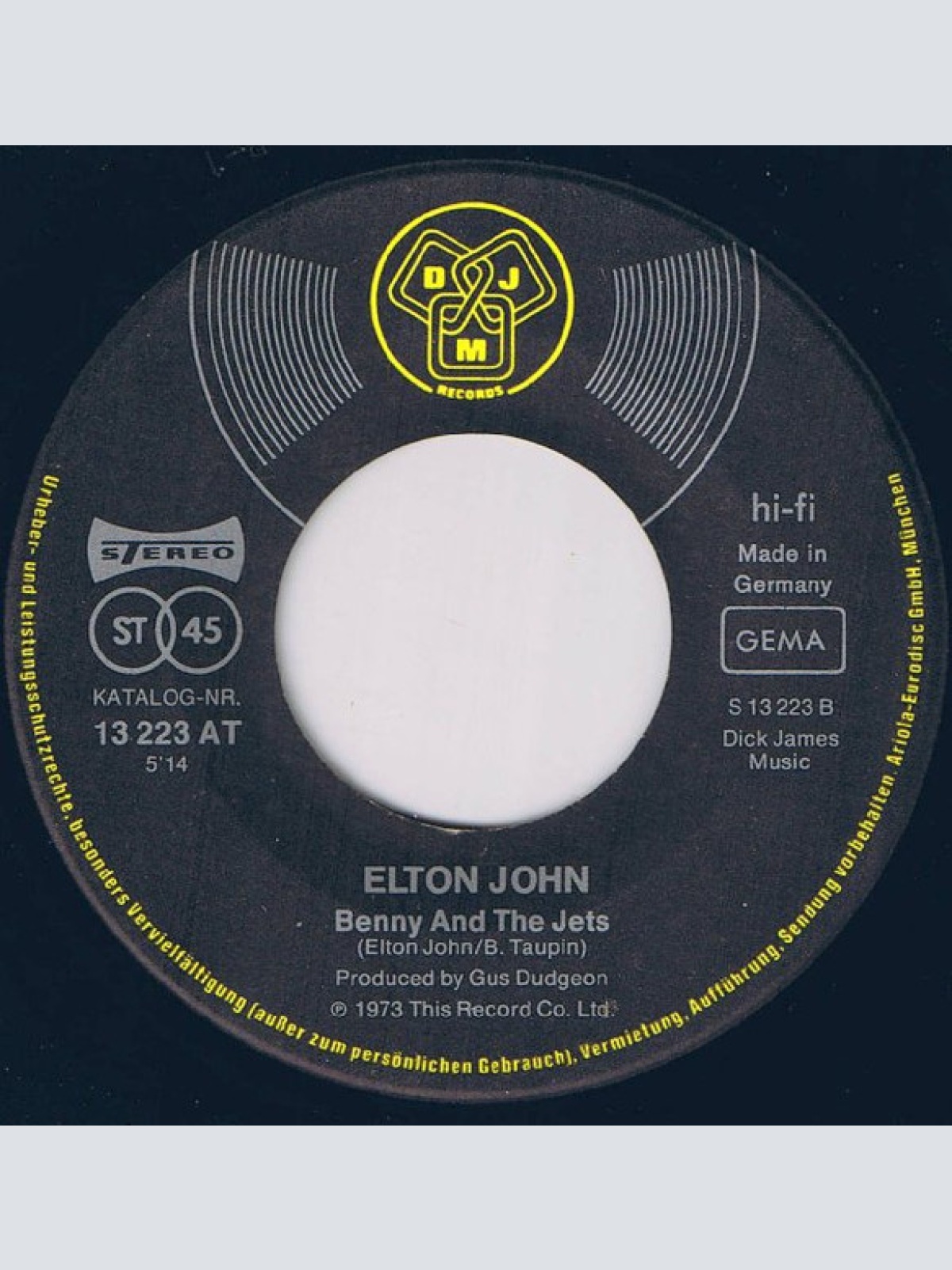 Vinyl / Elton John - Candle In The Wind / Benny And The Jets
