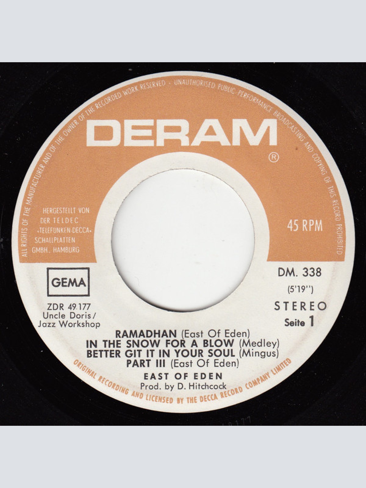 Vinyl / East Of Eden (2) - Ramadhan