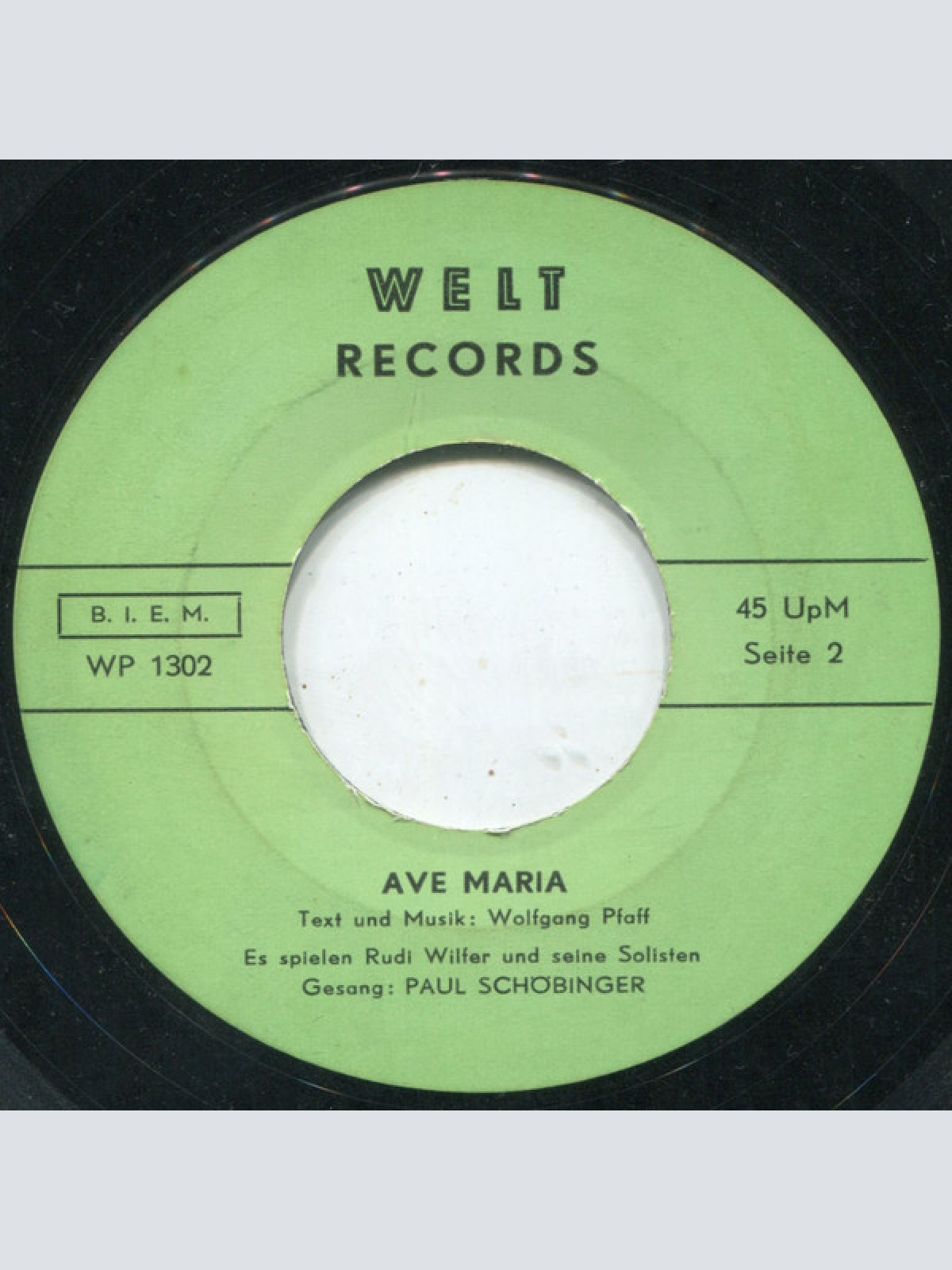 Vinyl / Paul Schöbinger - Wunderbare Weihnachtsnacht / Ave Maria