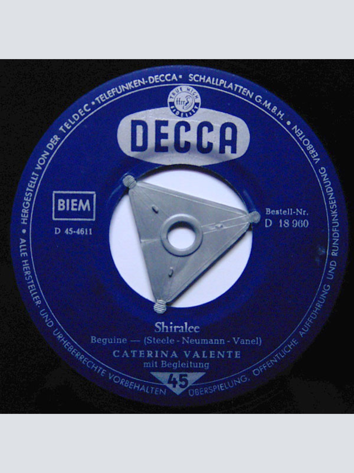 Vinyl / Caterina Valente - Shiralee / La Strada Del' Amore