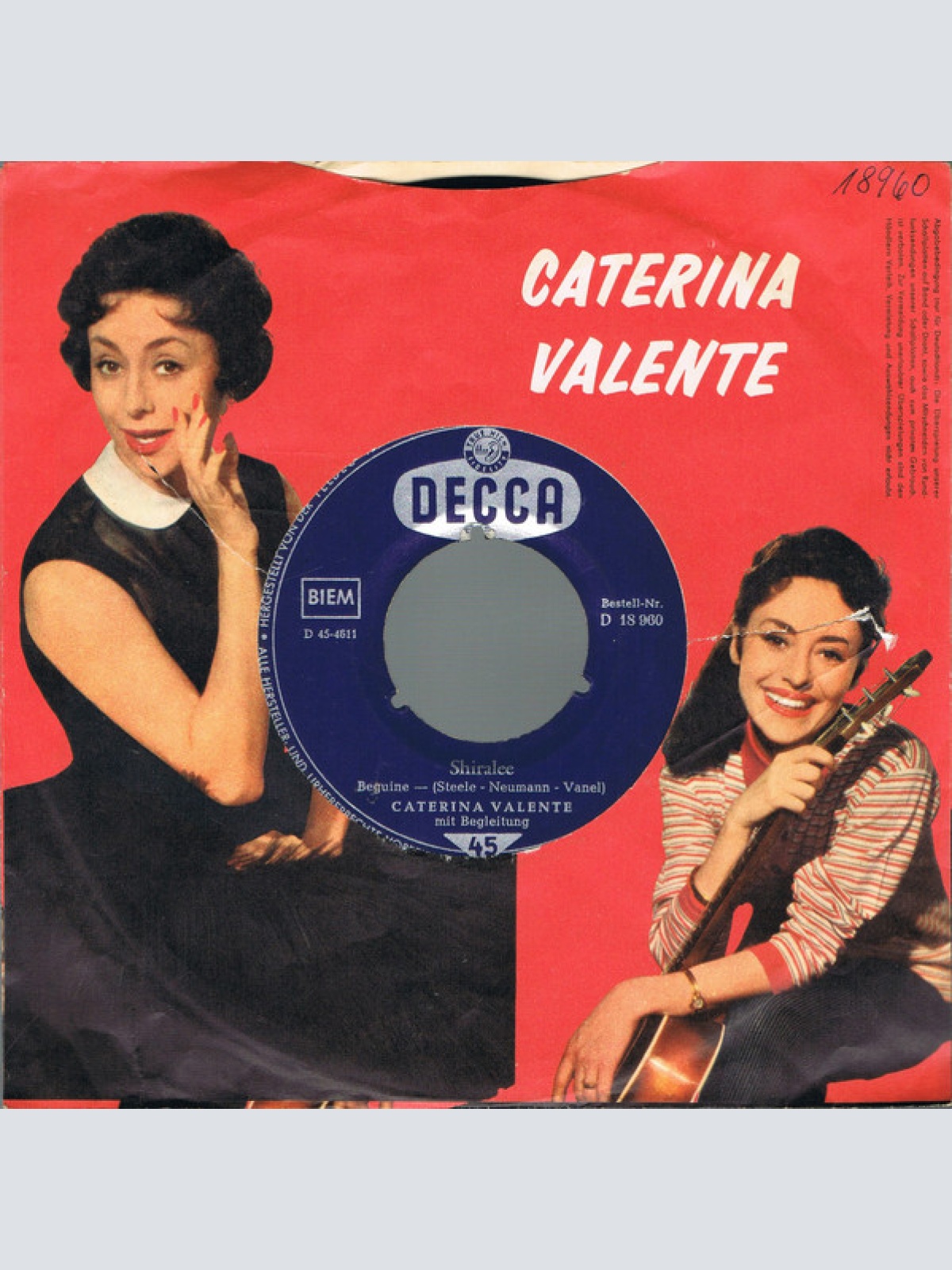Vinyl / Caterina Valente - Shiralee / La Strada Del' Amore