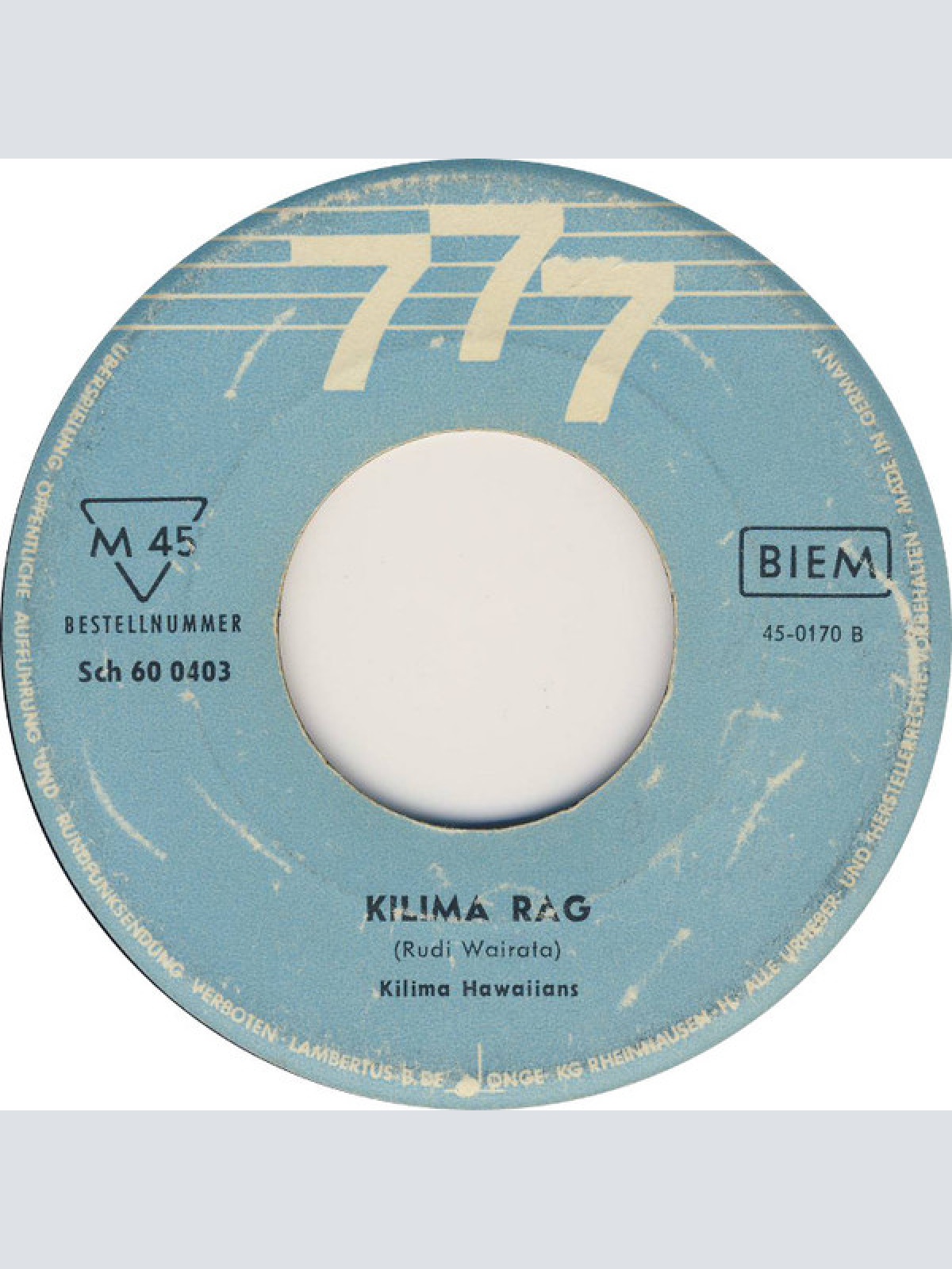Vinyl / Kilima Hawaiians* - Steel Guitar Rag / Kilima Rag