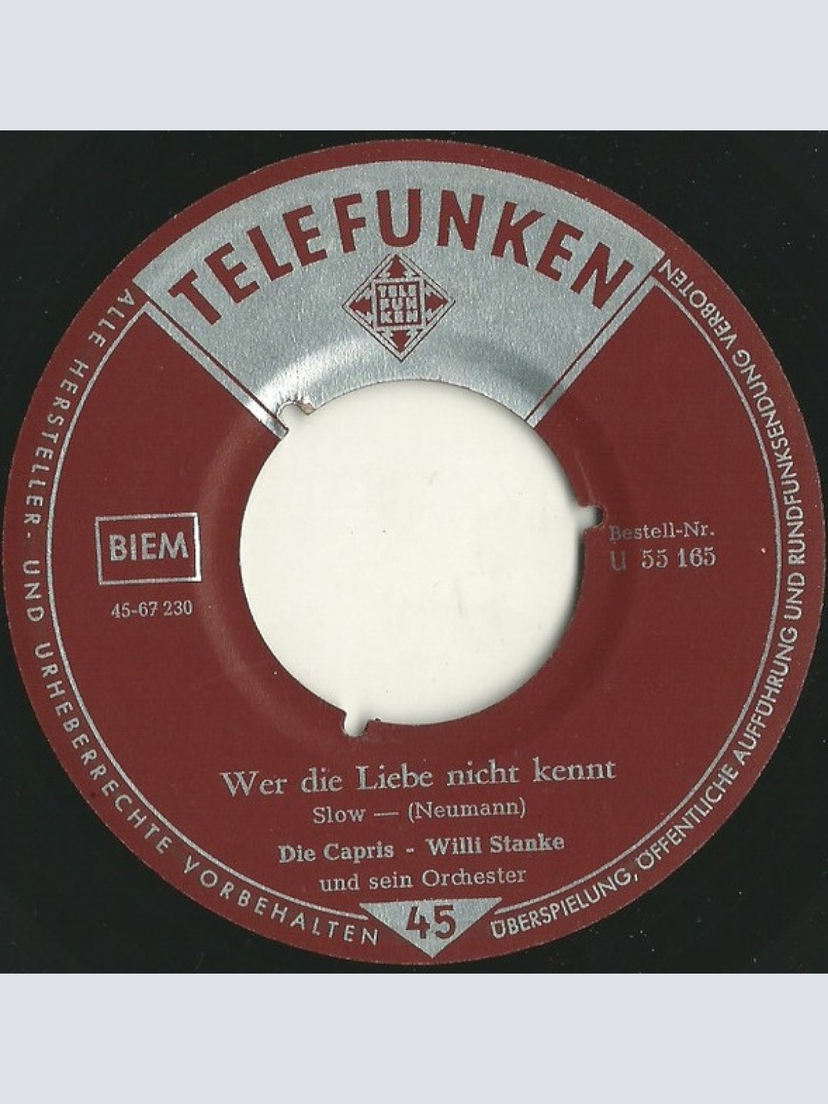 Vinyl / Die Capris - Willi Stanke Und Sein Orchester* - Wer Die Liebe Nicht Kennt