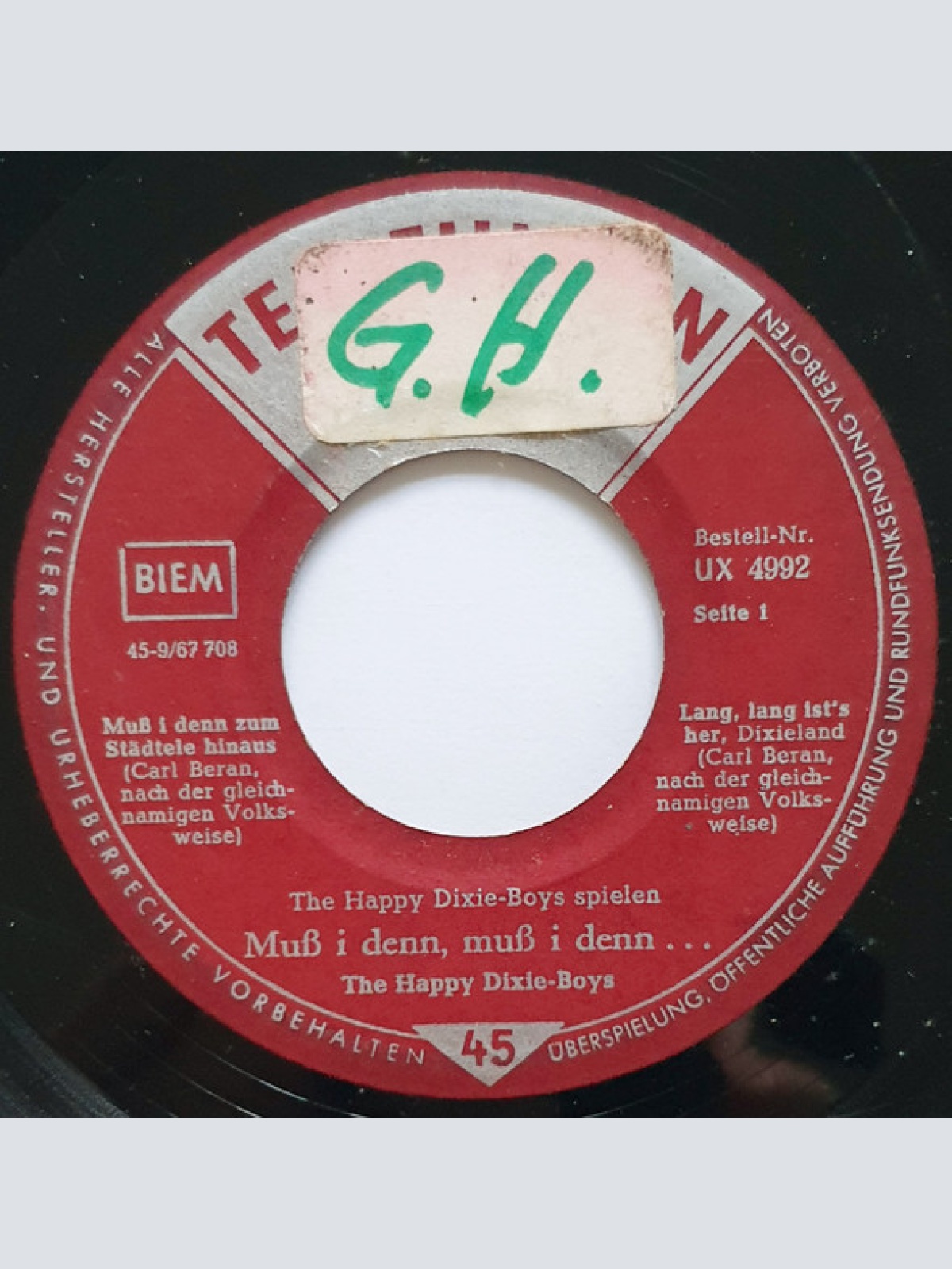 Vinyl / The Happy Dixie-Boys - Muß I Denn, Muß I Denn ...