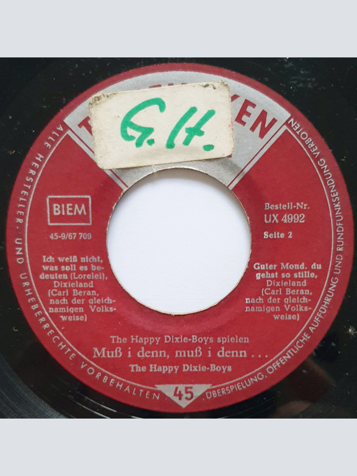 Vinyl / The Happy Dixie-Boys - Muß I Denn, Muß I Denn ...