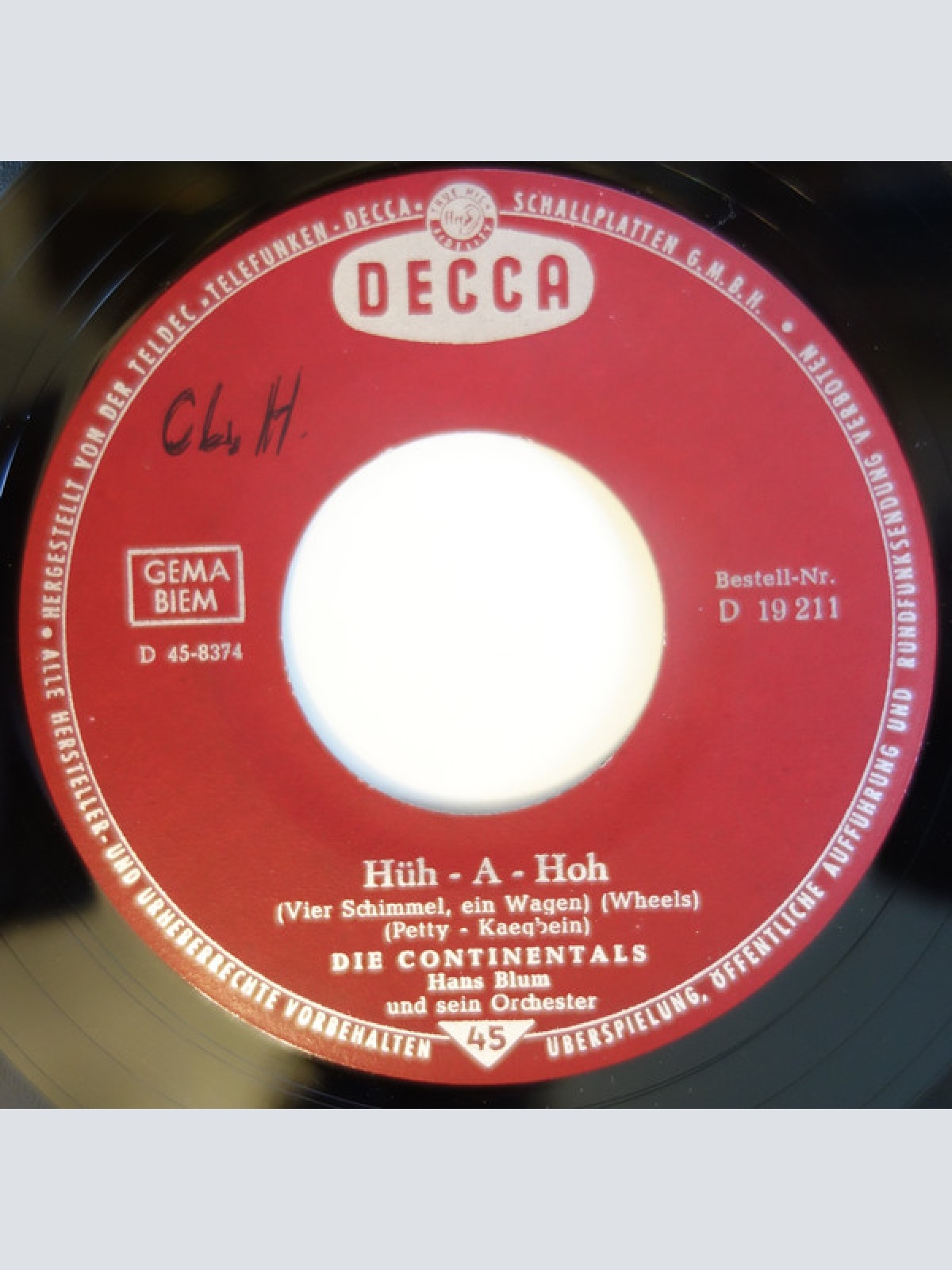 Vinyl / Die Continentals - Hüh-A-Hoh (Wheels)