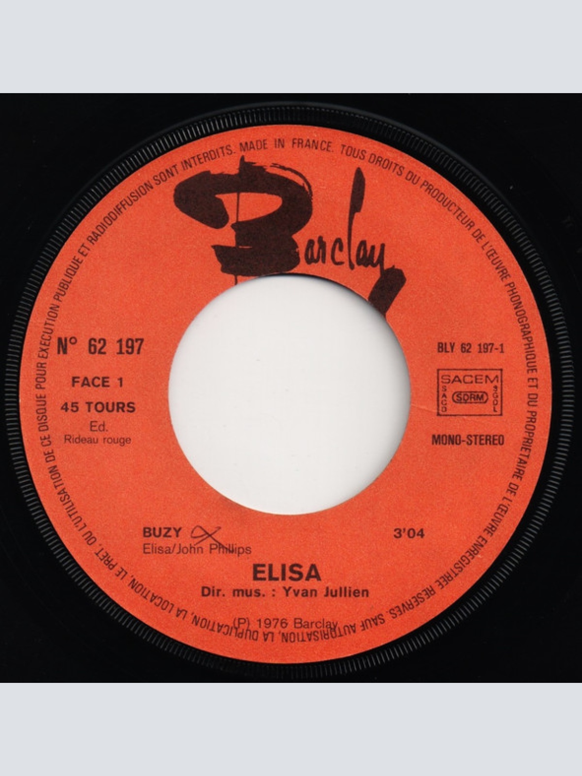 Vinyl / Elisa (27) - Buzy