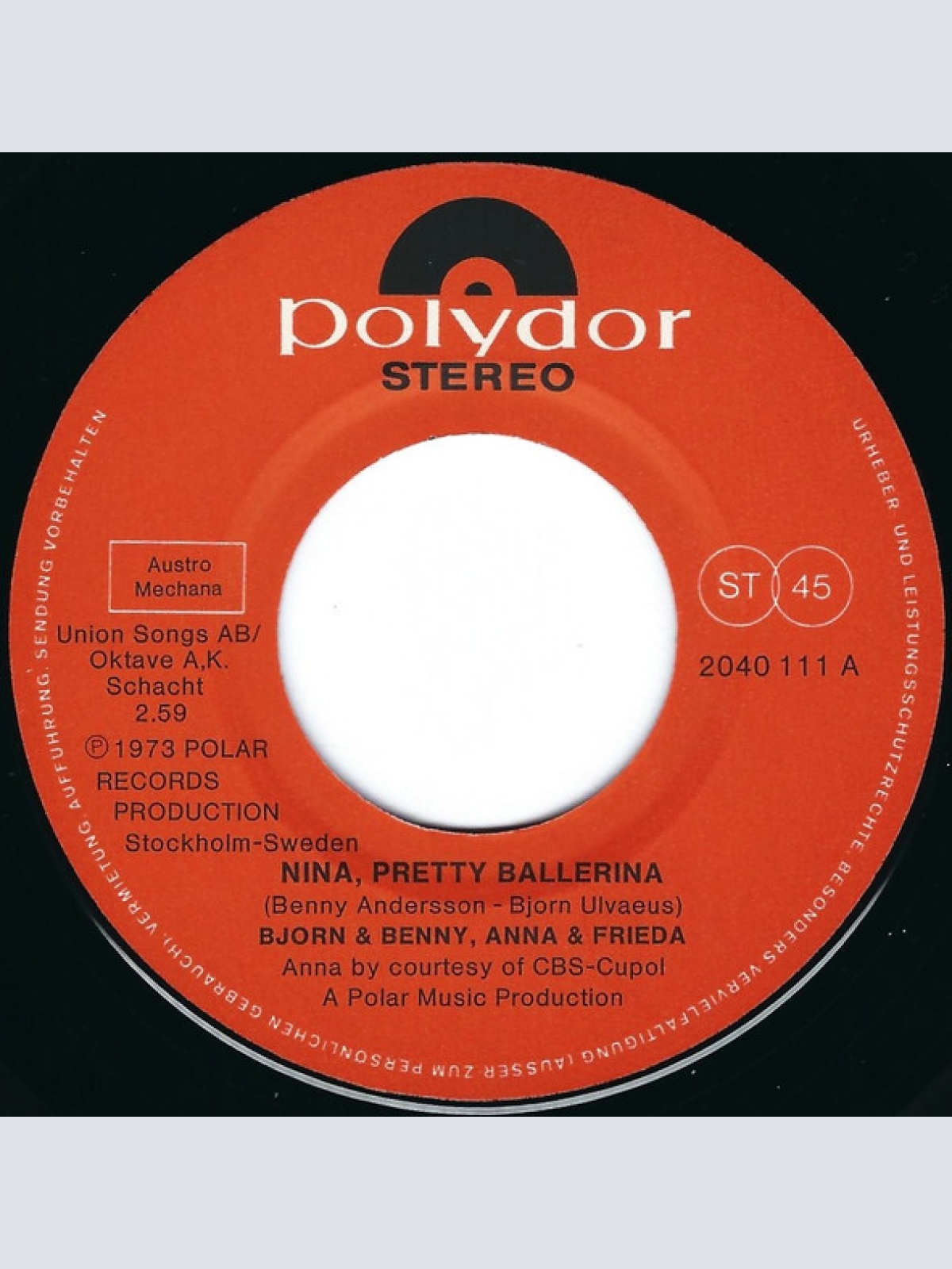 Vinyl / Bjorn & Benny, Anna & Frieda* - Nina, Pretty Ballerina