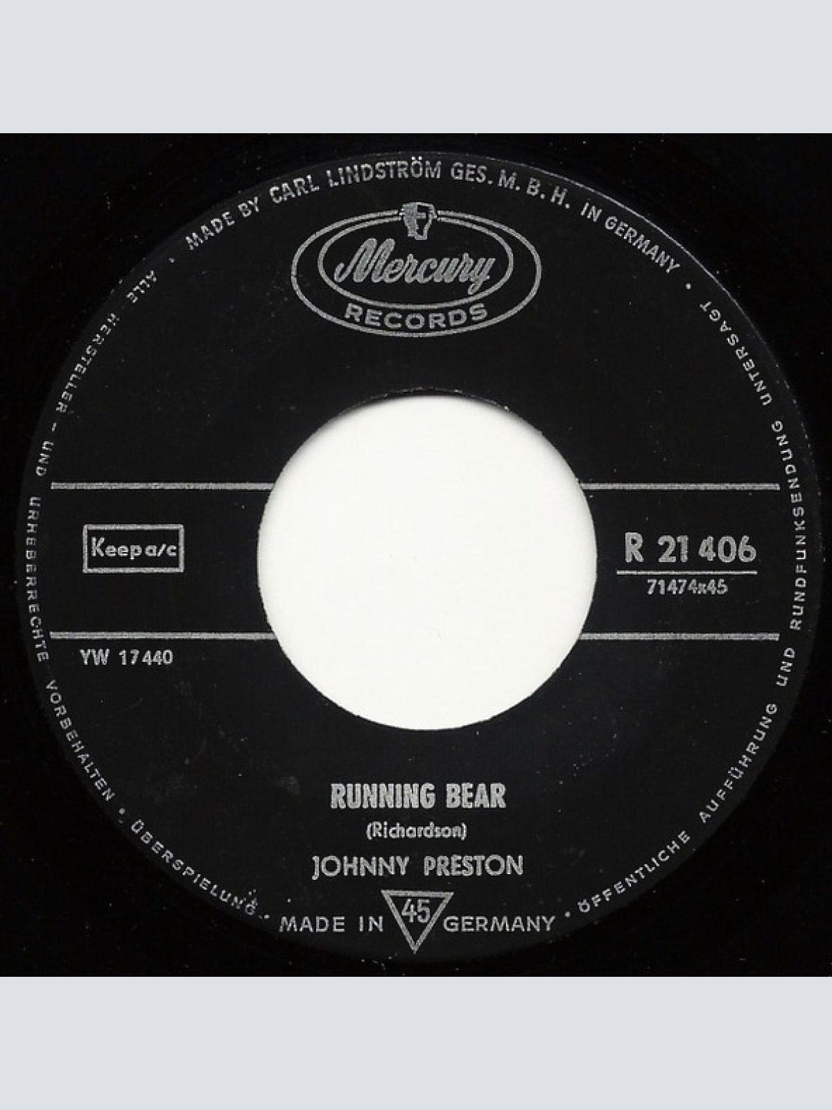 Vinyl / Johnny Preston - Running Bear / My Heart Knows