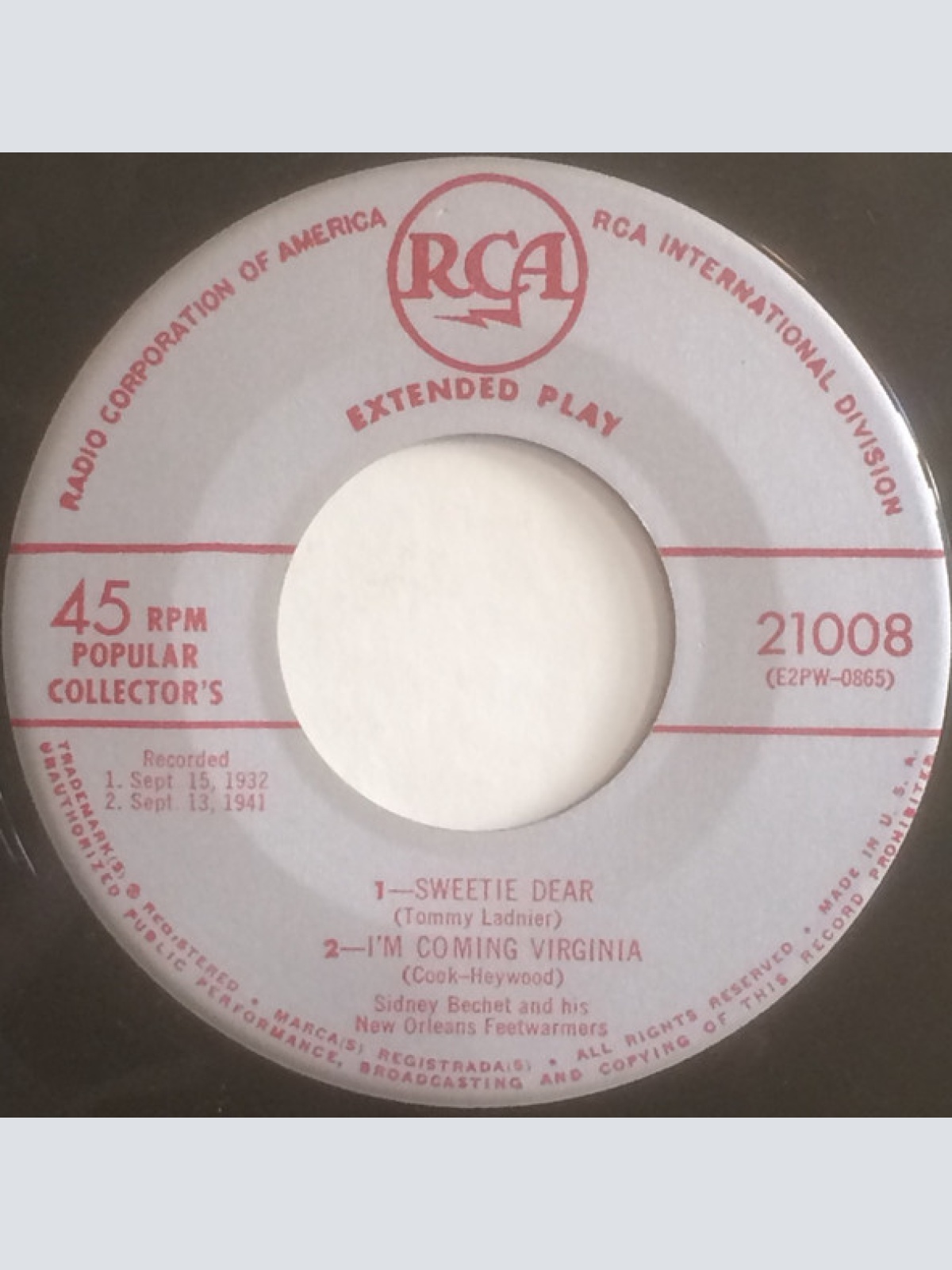 Vinyl / Sidney Bechet And His New Orleans Feetwarmers - A Treasury Of Immortal Performances