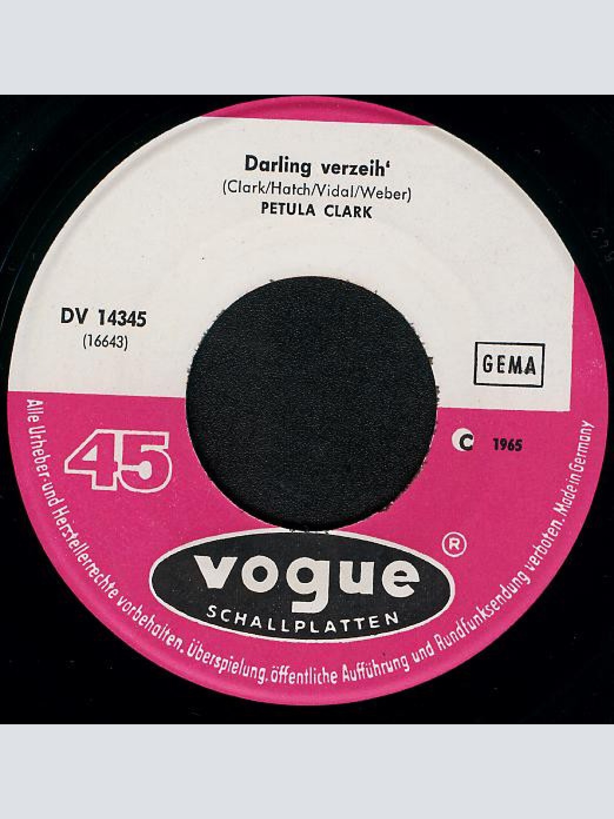 Vinyl / Petula Clark - Come On My Boy (I Know A Place)