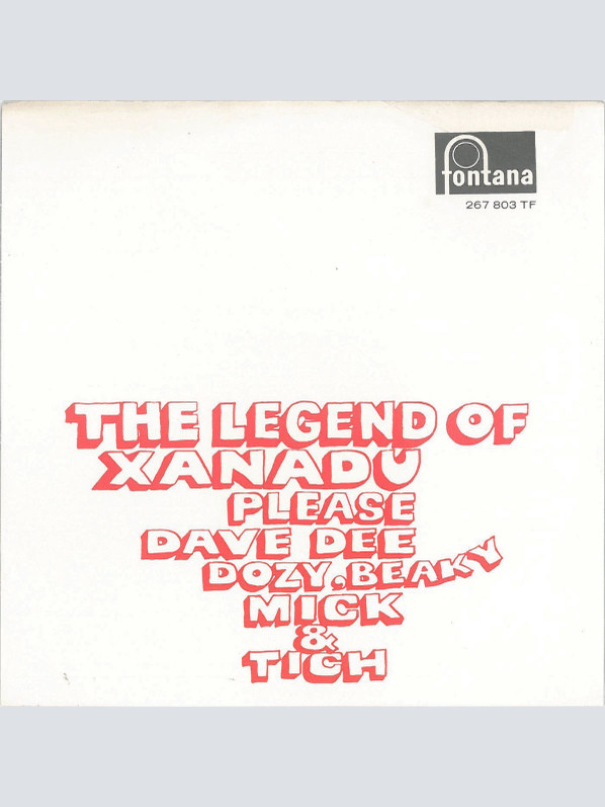 Vinyl / Dave Dee, Dozy, Beaky, Mick & Tich - The Legend Of Xanadu