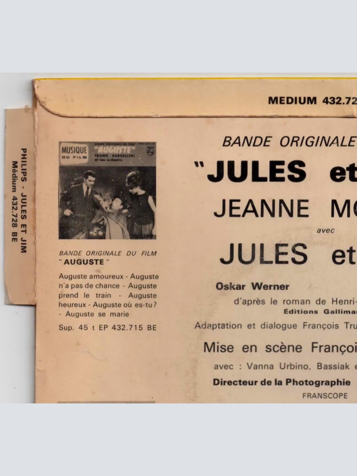 Vinyl / Jeanne Moreau - Bande Originale Du Film "Jules Et Jim"