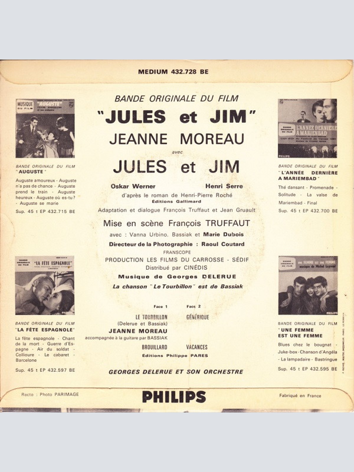 Vinyl / Jeanne Moreau - Bande Originale Du Film "Jules Et Jim"