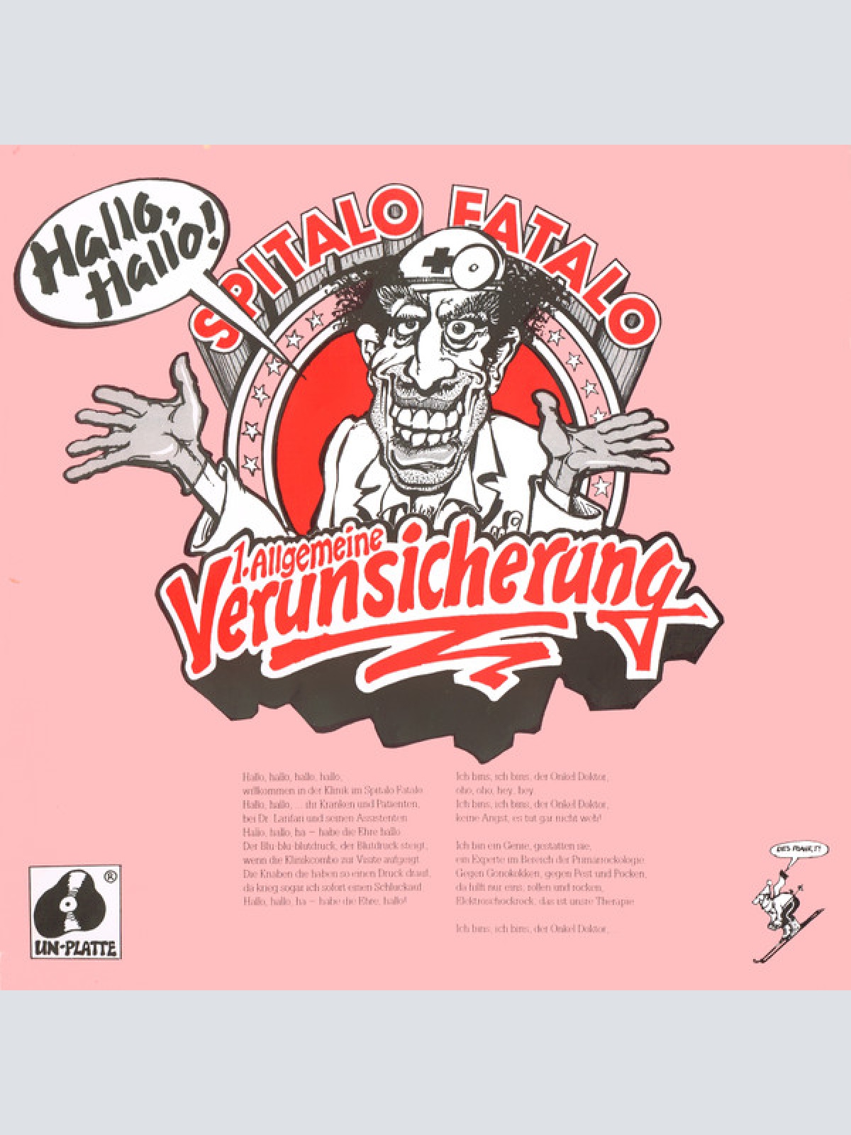 Vinyl / Erste Allgemeine Verunsicherung* - Spitalo Fatalo