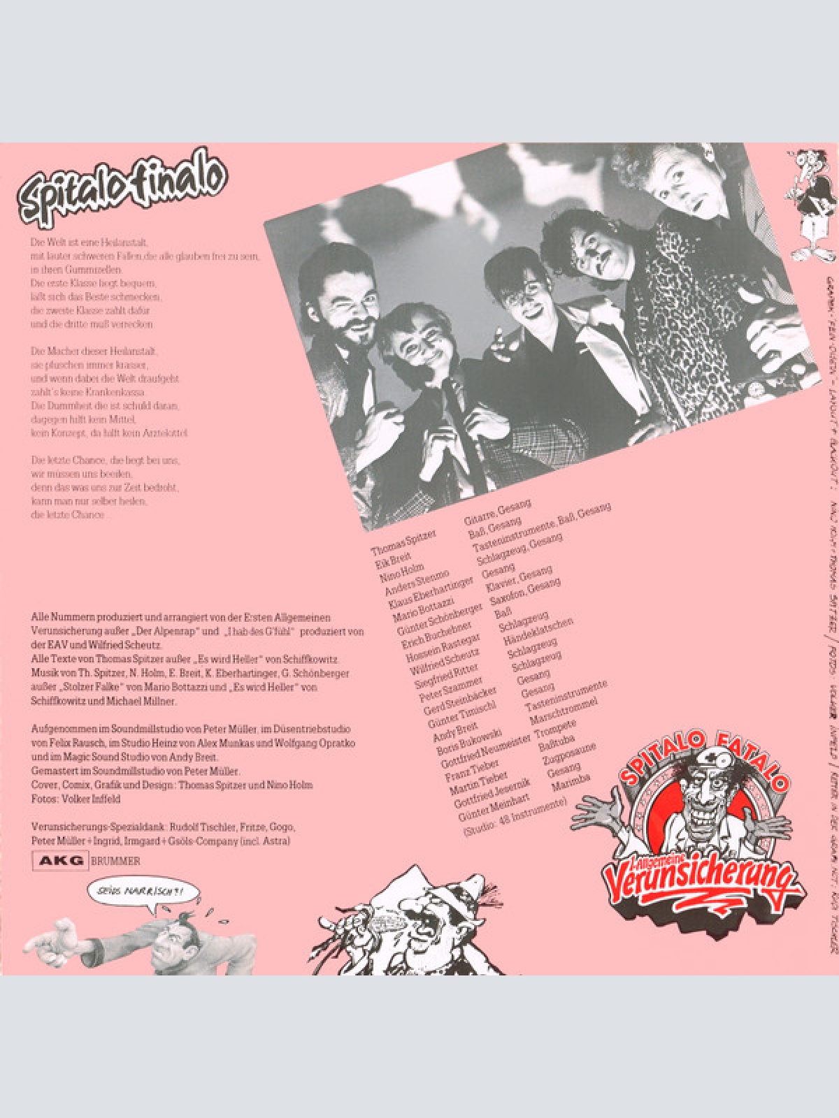 Vinyl / Erste Allgemeine Verunsicherung* - Spitalo Fatalo