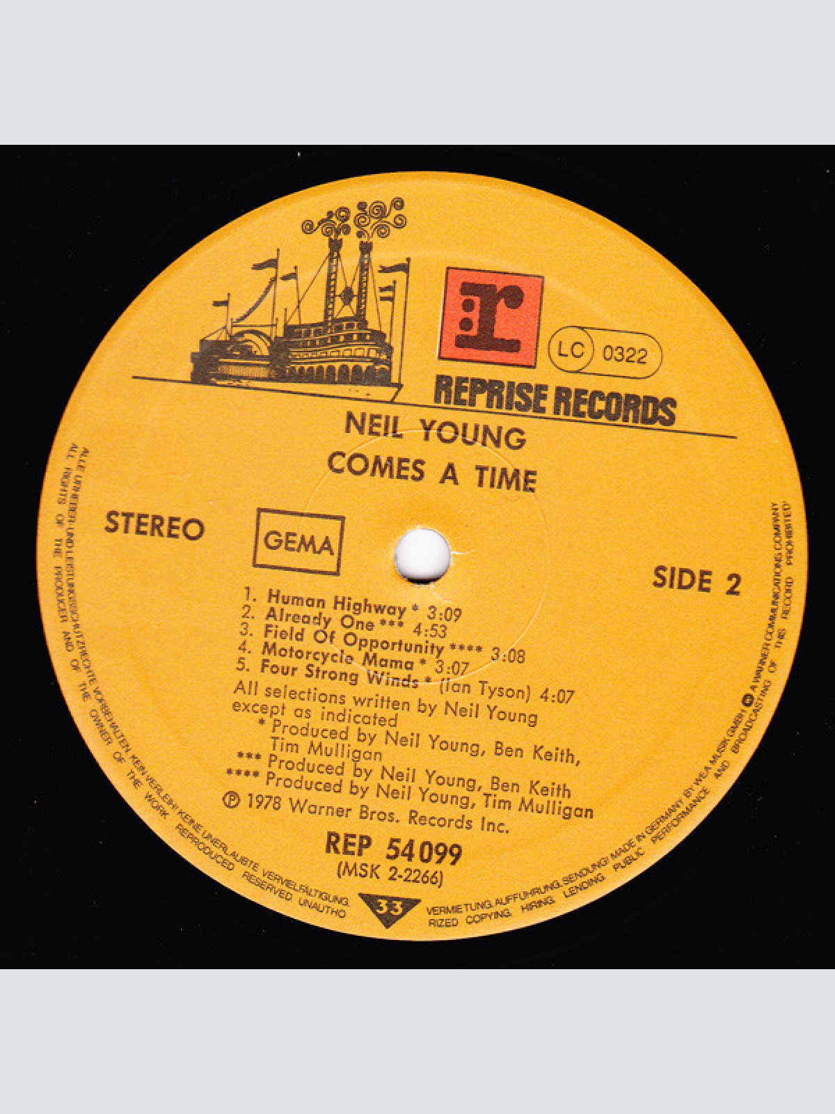 Vinyl / Neil Young - Comes A Time