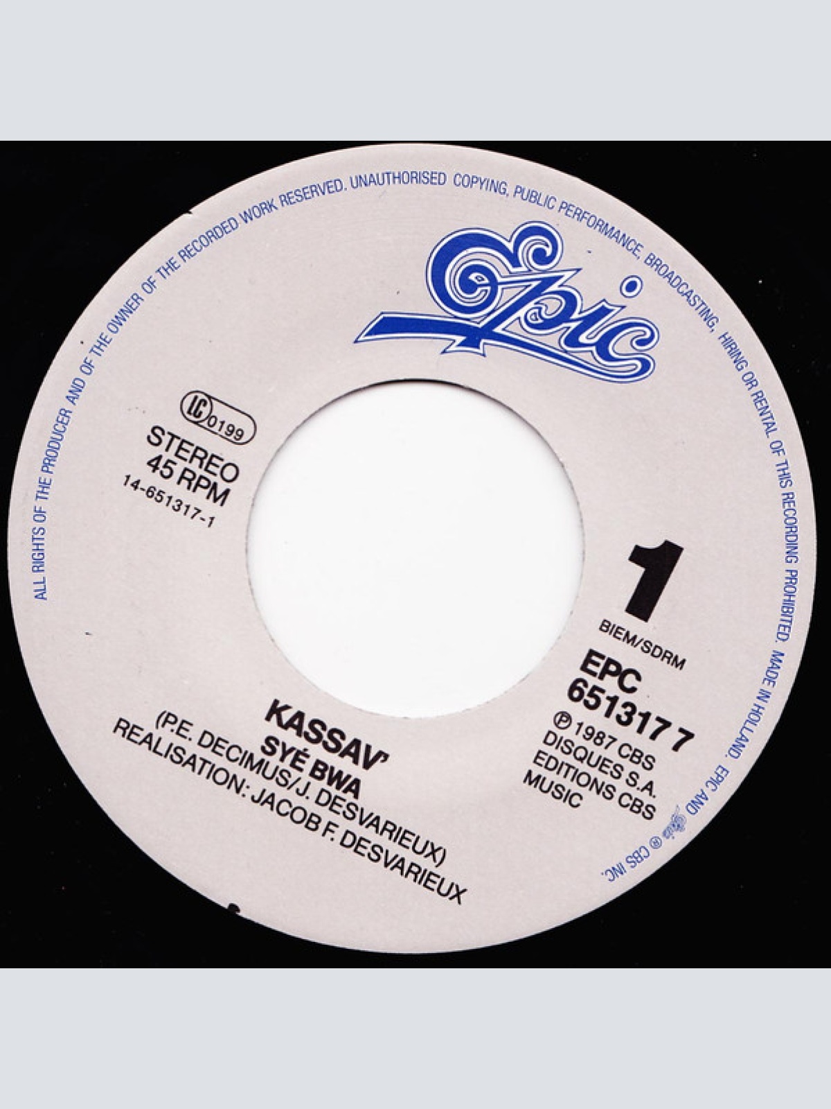 Vinyl / Kassav' - Syé Bwa