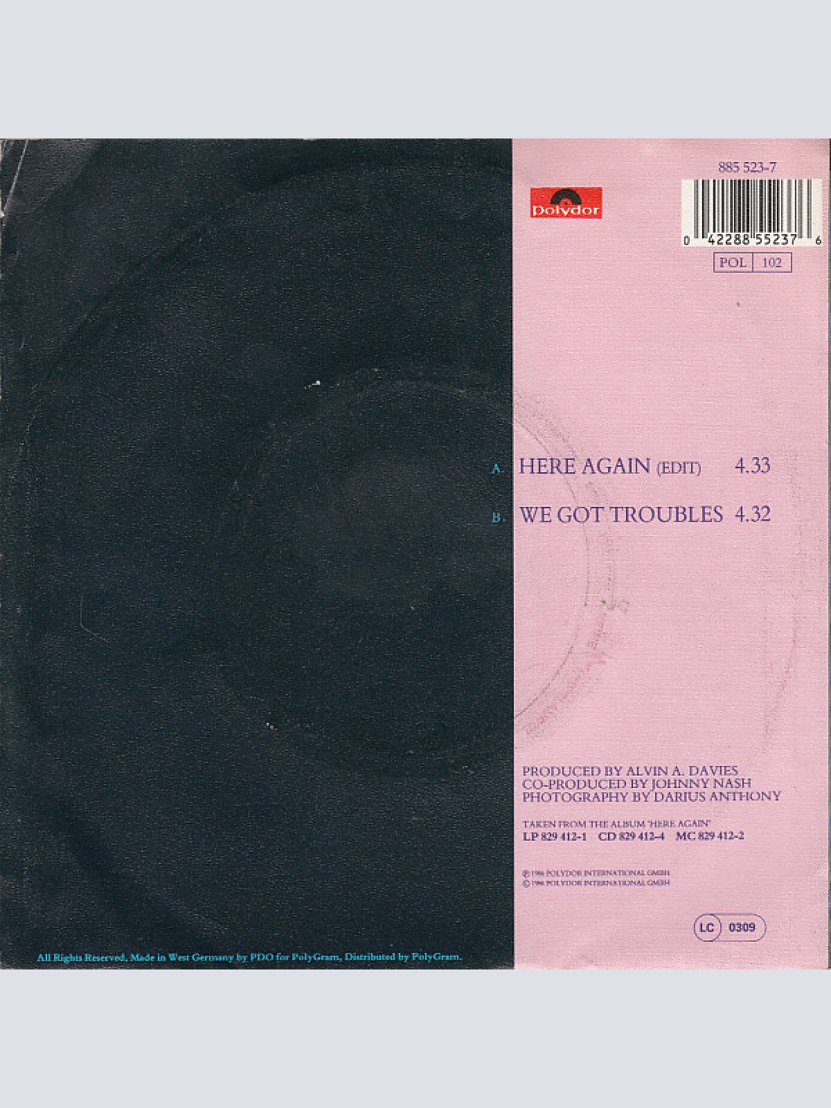 Vinyl / Johnny Nash - Here Again