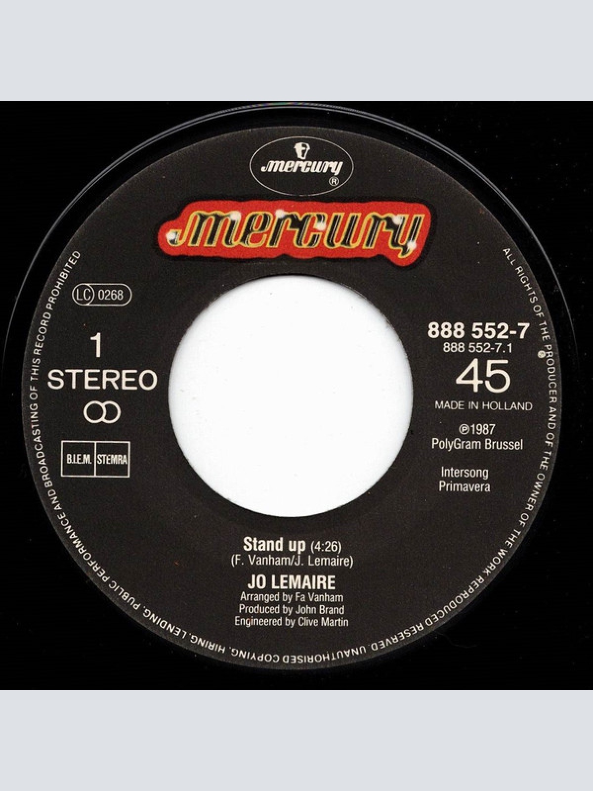 Vinyl / Jo Lemaire - Stand Up