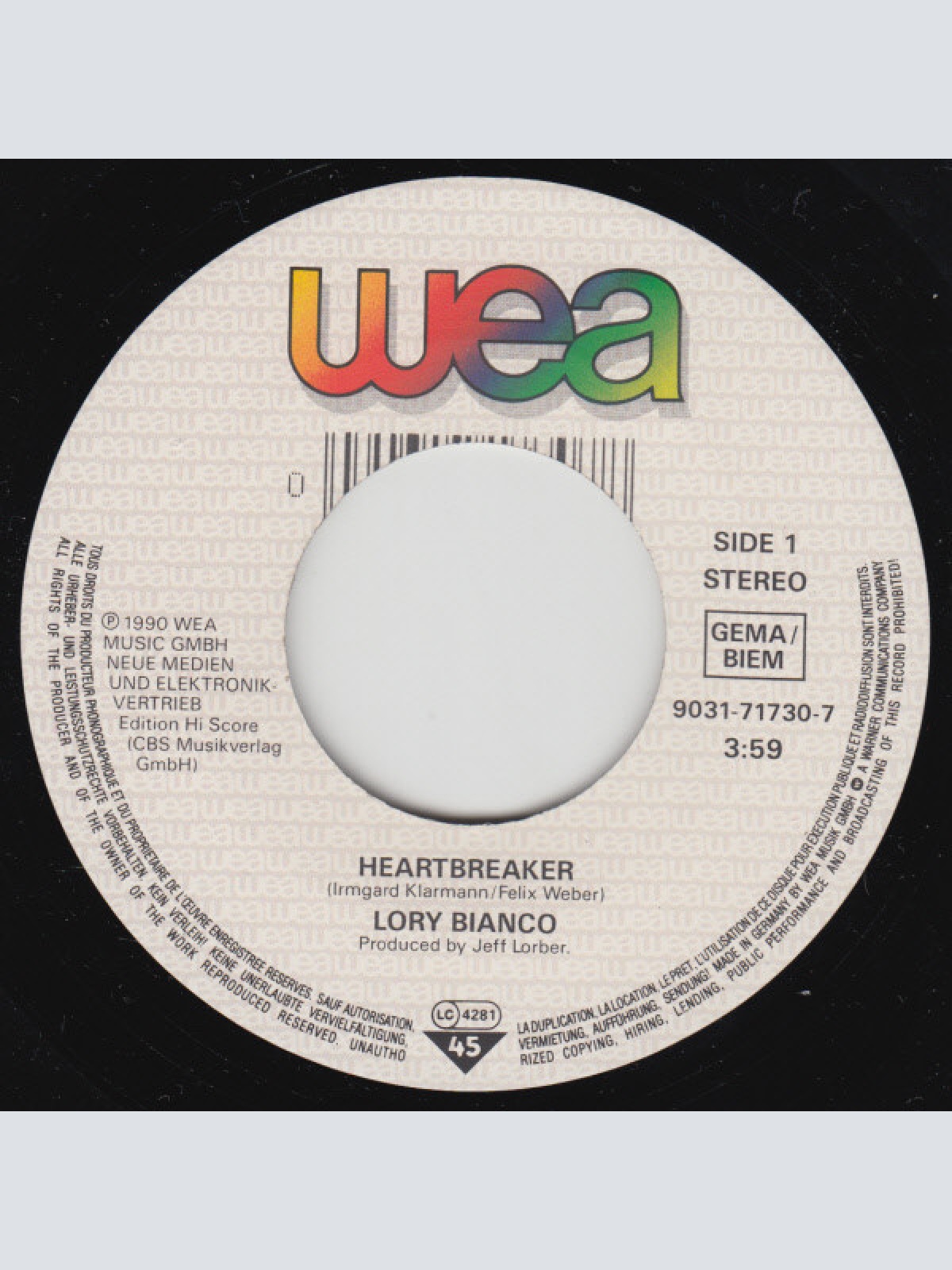 Vinyl / Lory Bianco - Heartbreaker