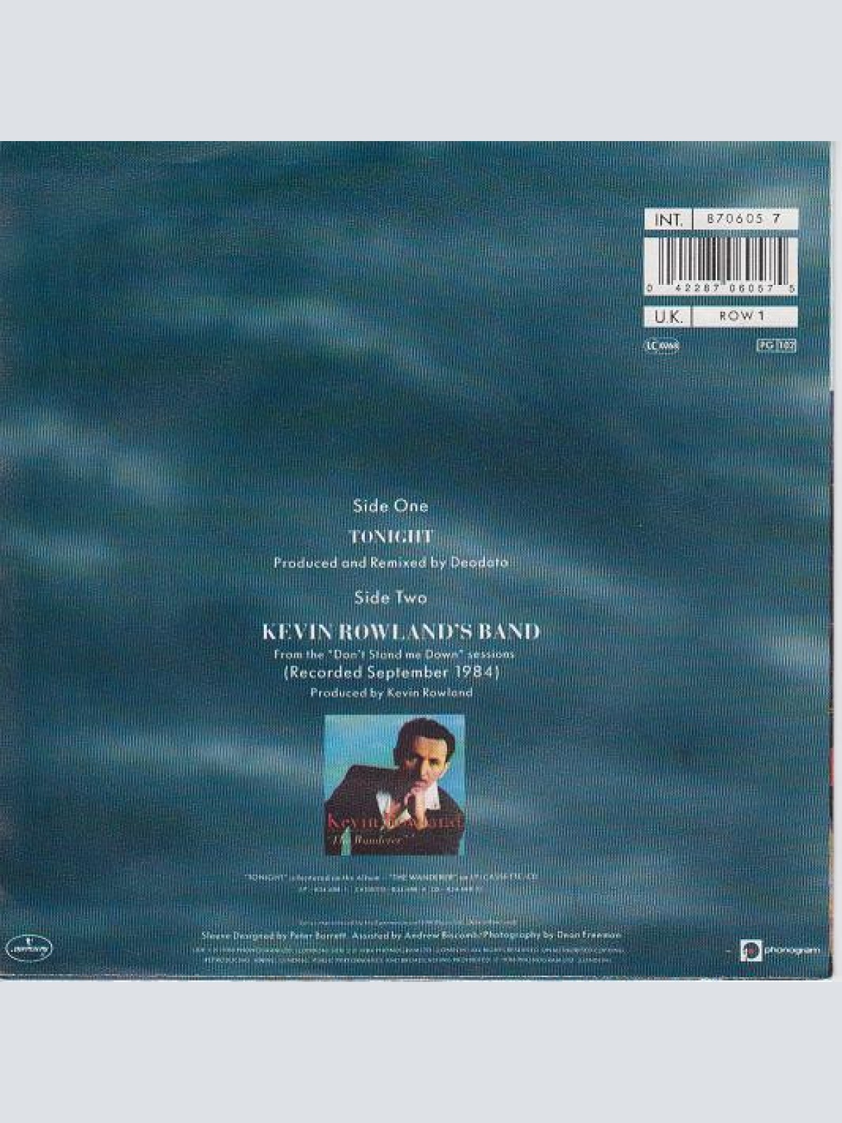 Vinyl / Kevin Rowland - Tonight