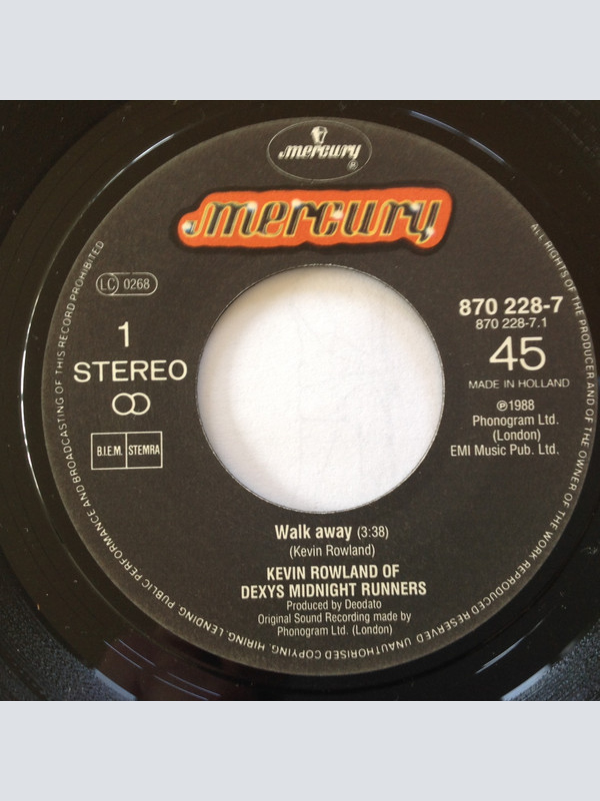 Vinyl / Kevin Rowland - Walk Away