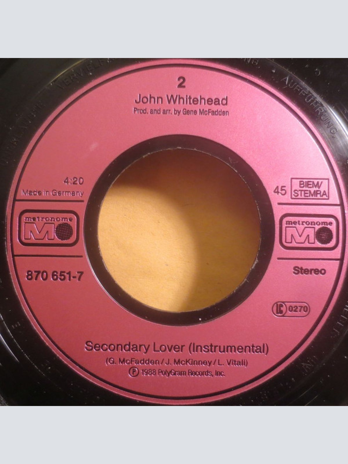 Vinyl / John Whitehead - I Need Money Bad