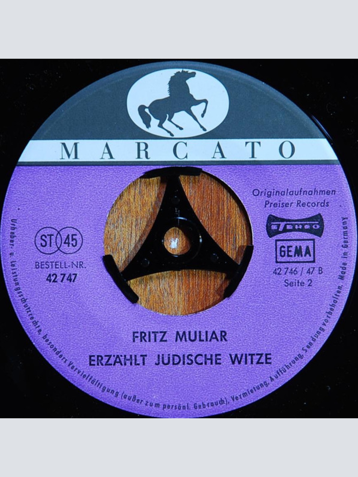 Vinyl / Fritz Muliar - Fritz Muliar Erzählt Jüdische Witze