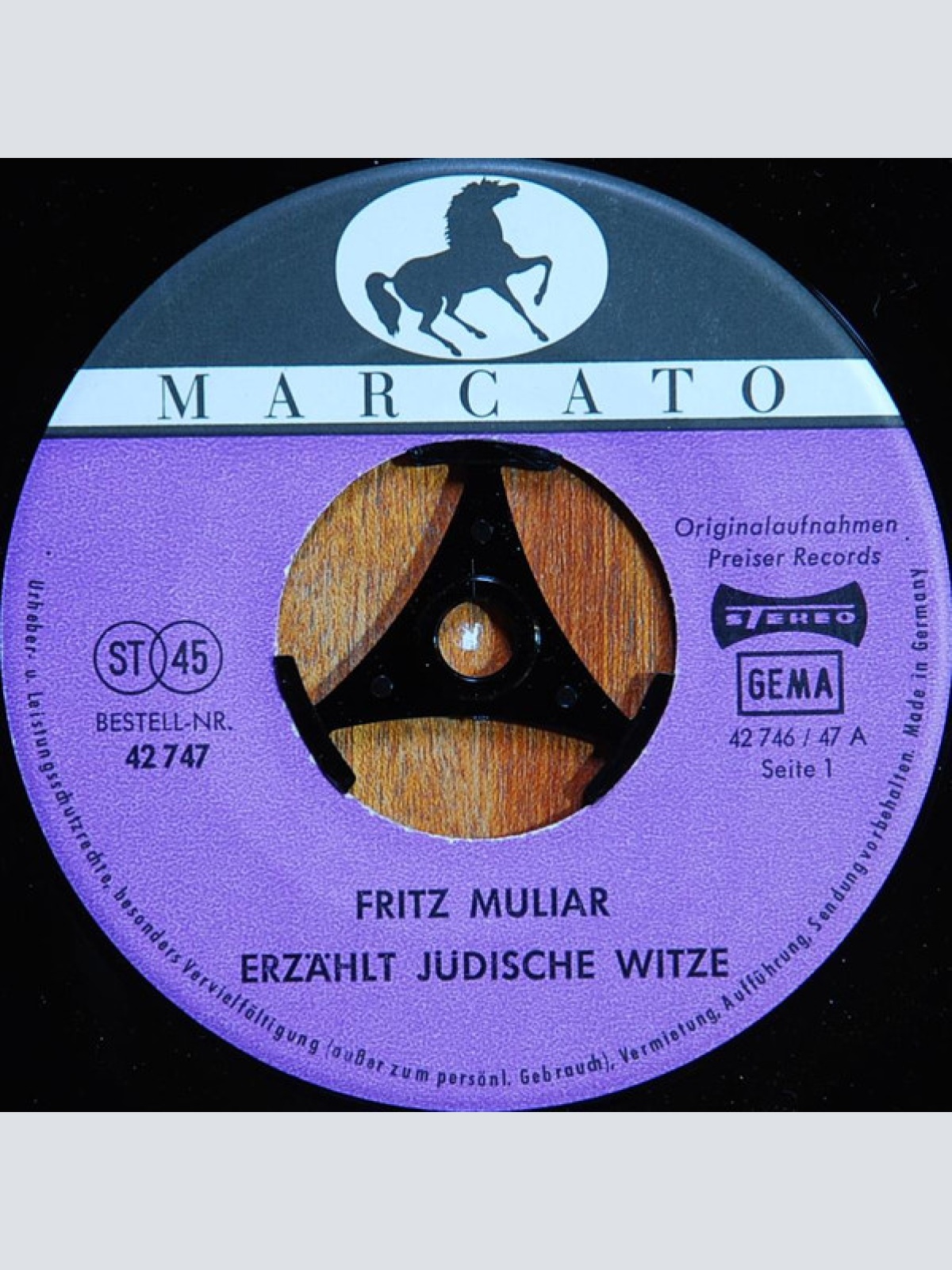 Vinyl / Fritz Muliar - Fritz Muliar Erzählt Jüdische Witze