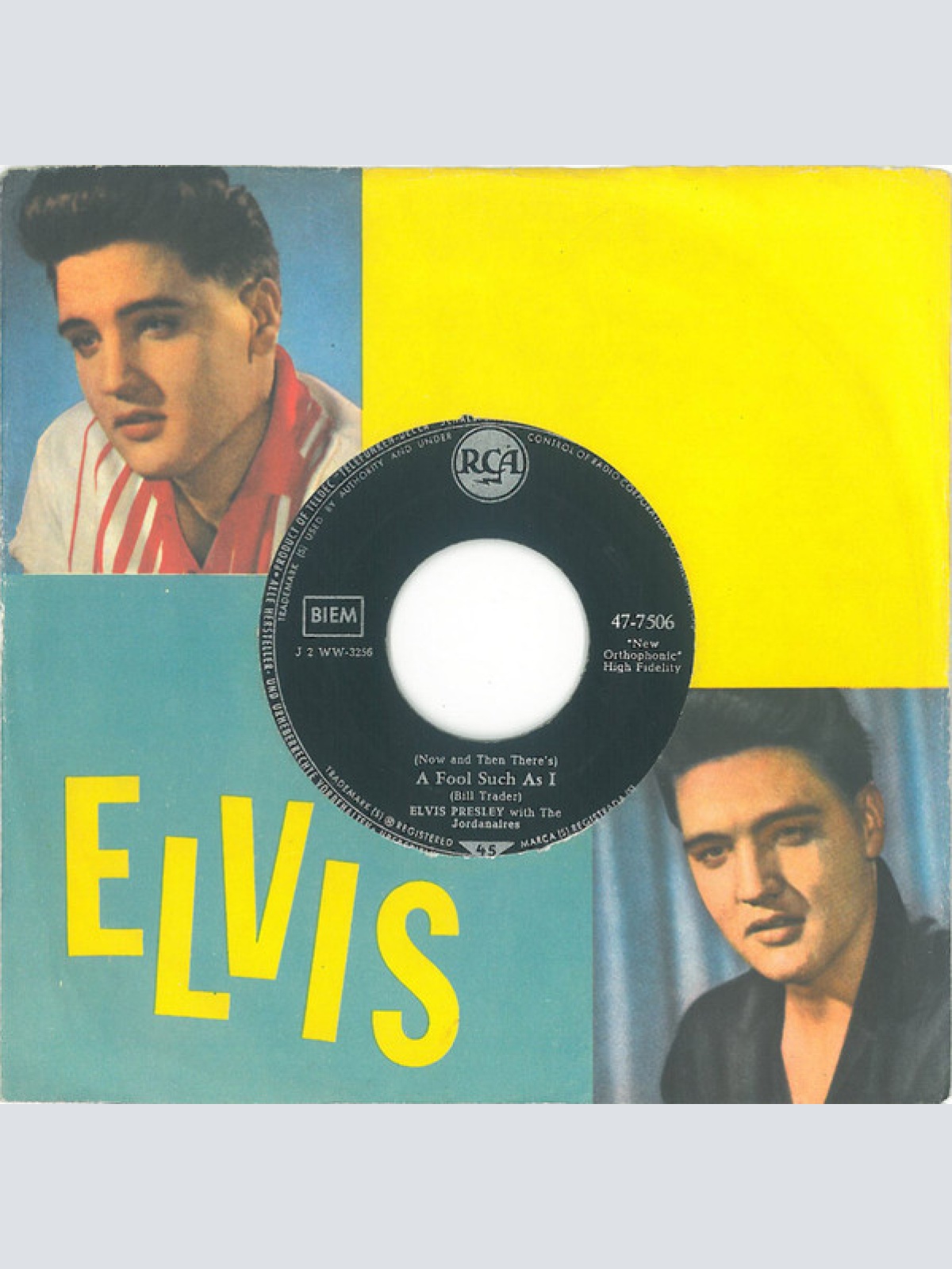 Vinyl / Elvis Presley With The Jordanaires - I Need Your Love Tonight