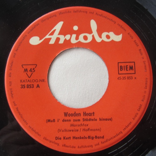 Vinyl / Die Kurt Henkels Big Band* - Wooden Heart / Ramona