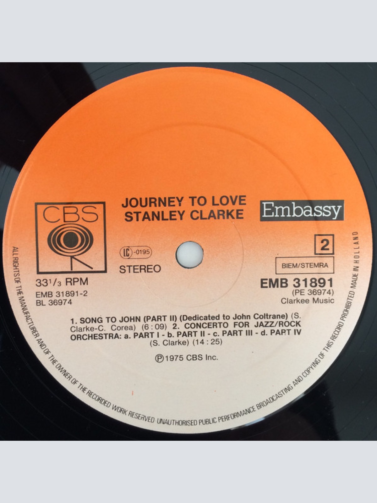 Vinyl / Stanley Clarke - Journey To Love