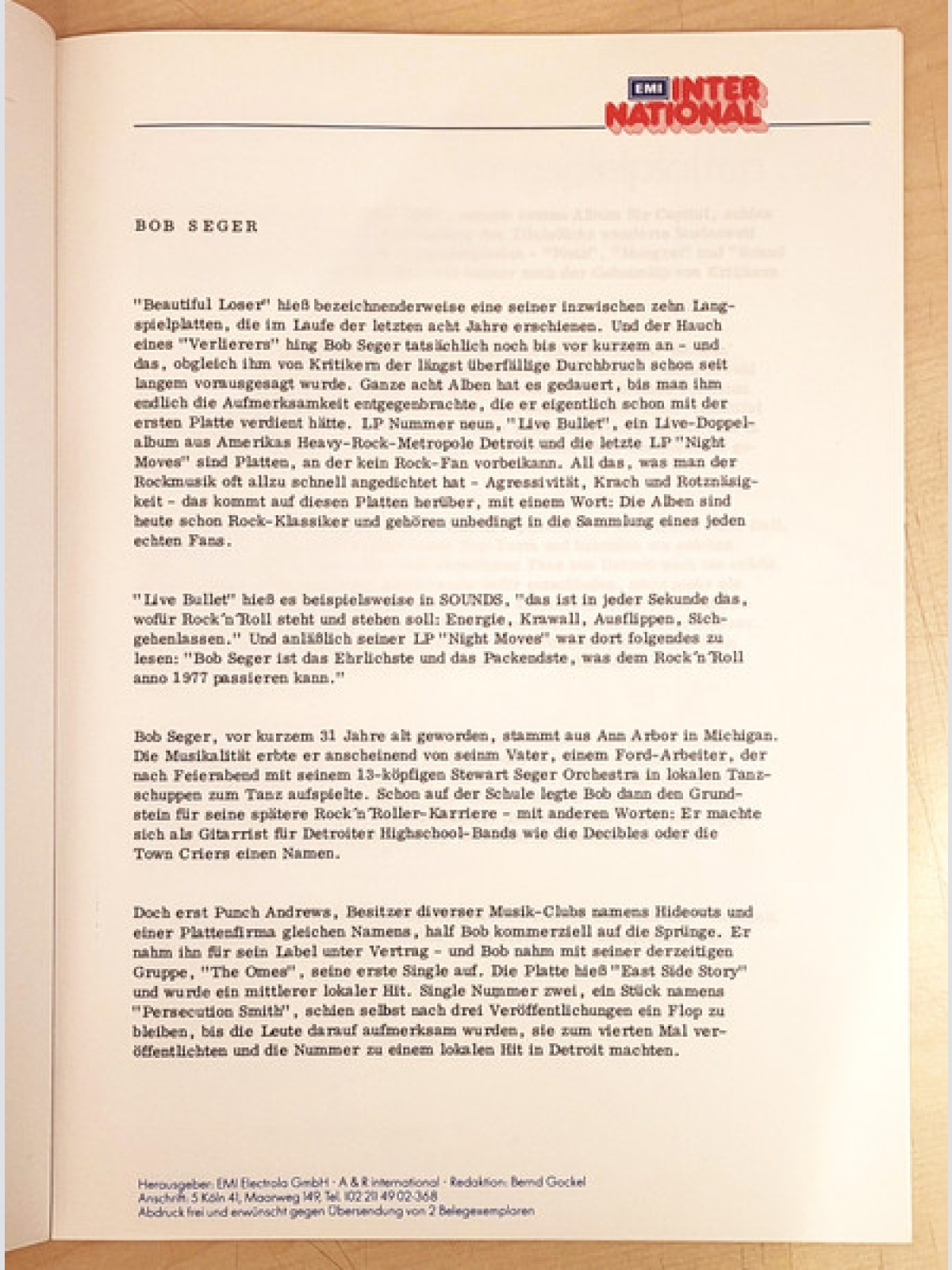 Vinyl / Bob Seger System - Mongrel / Ramblin' Gamblin' Man