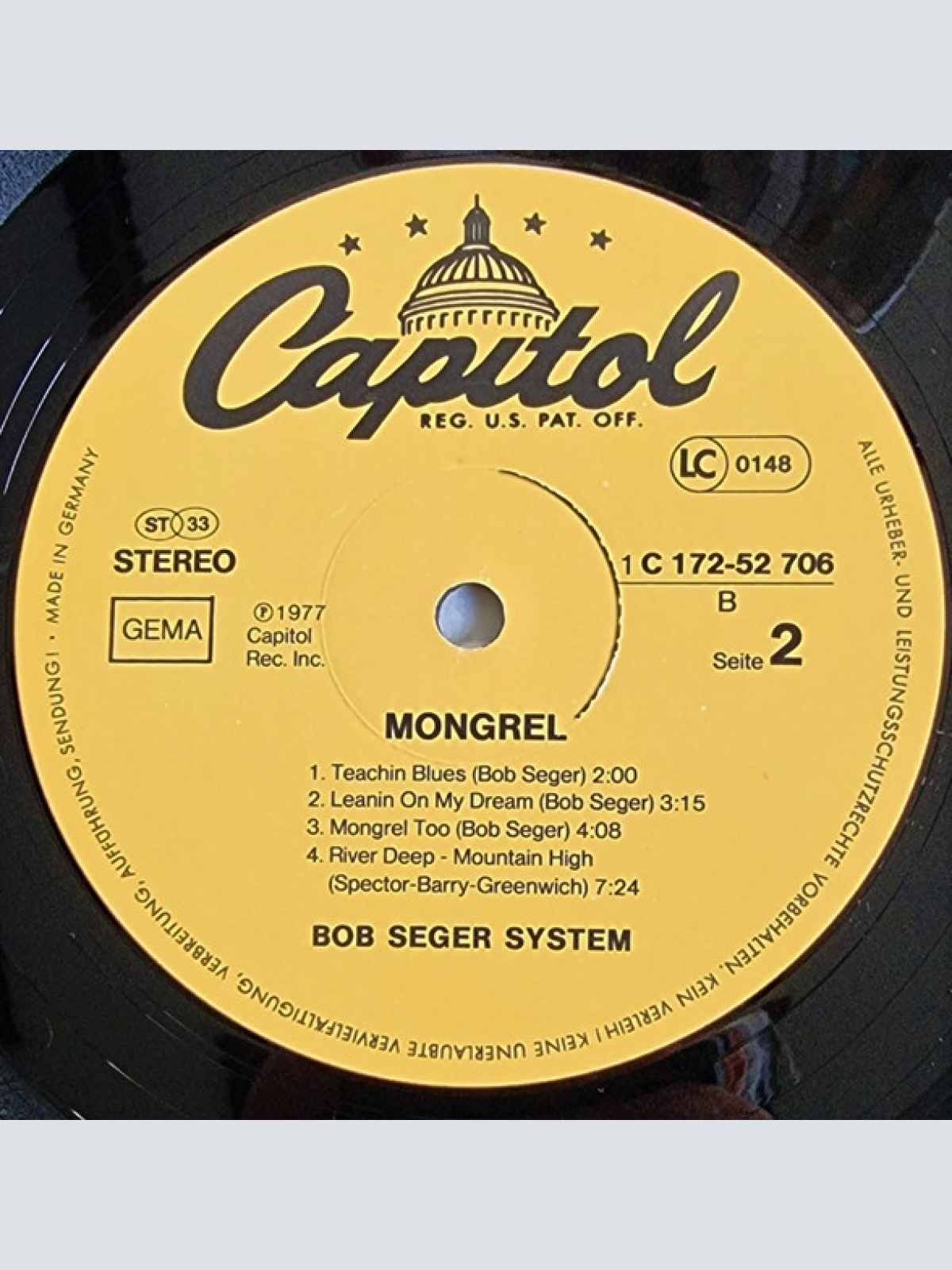 Vinyl / Bob Seger System - Mongrel / Ramblin' Gamblin' Man